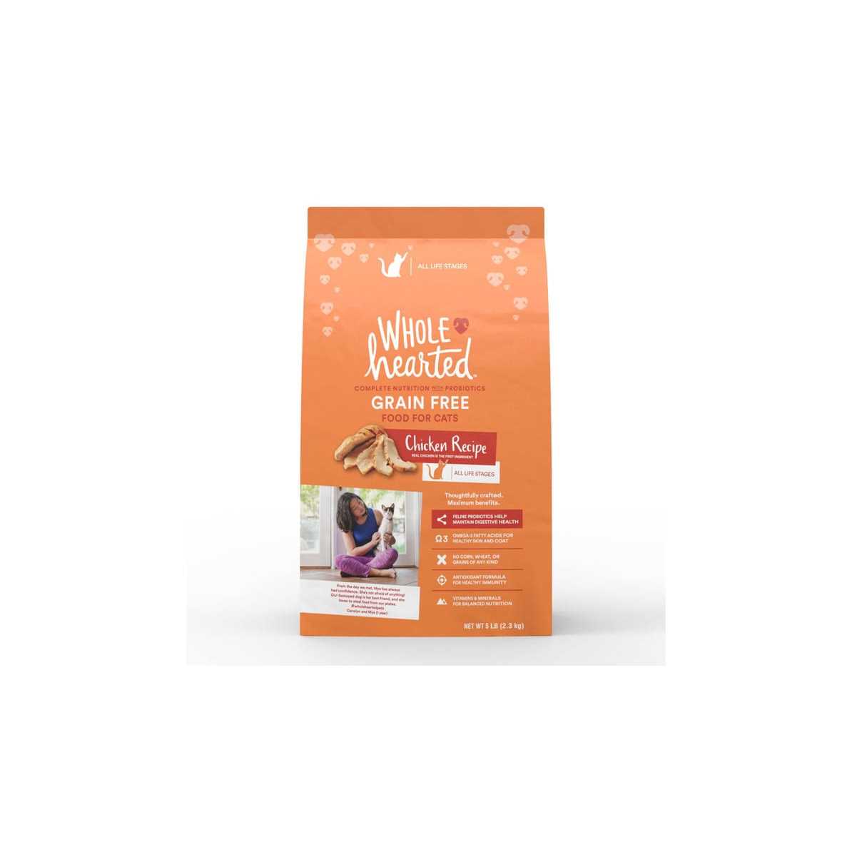 WholeHearted Grain Free Chicken Formula Dry Cat Food - Healthber