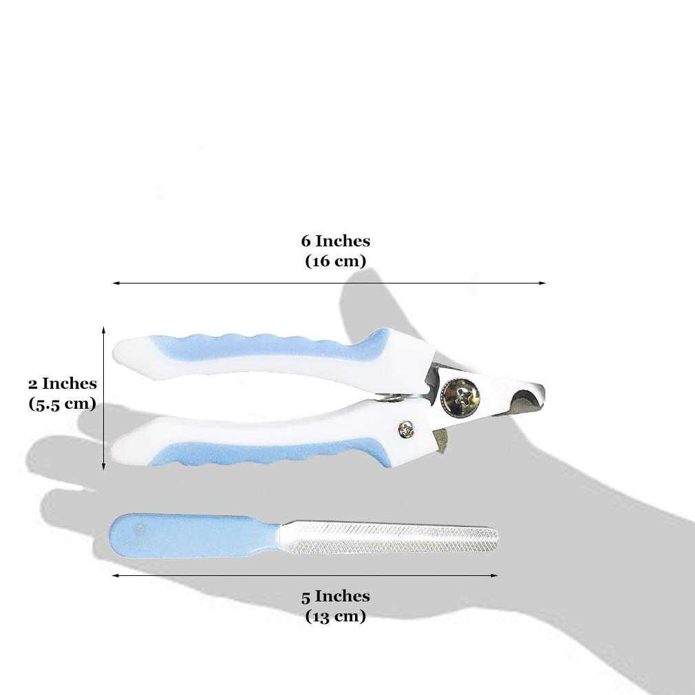SunGrow Cat & Dog Nail Trimmers & File Set - Healthber