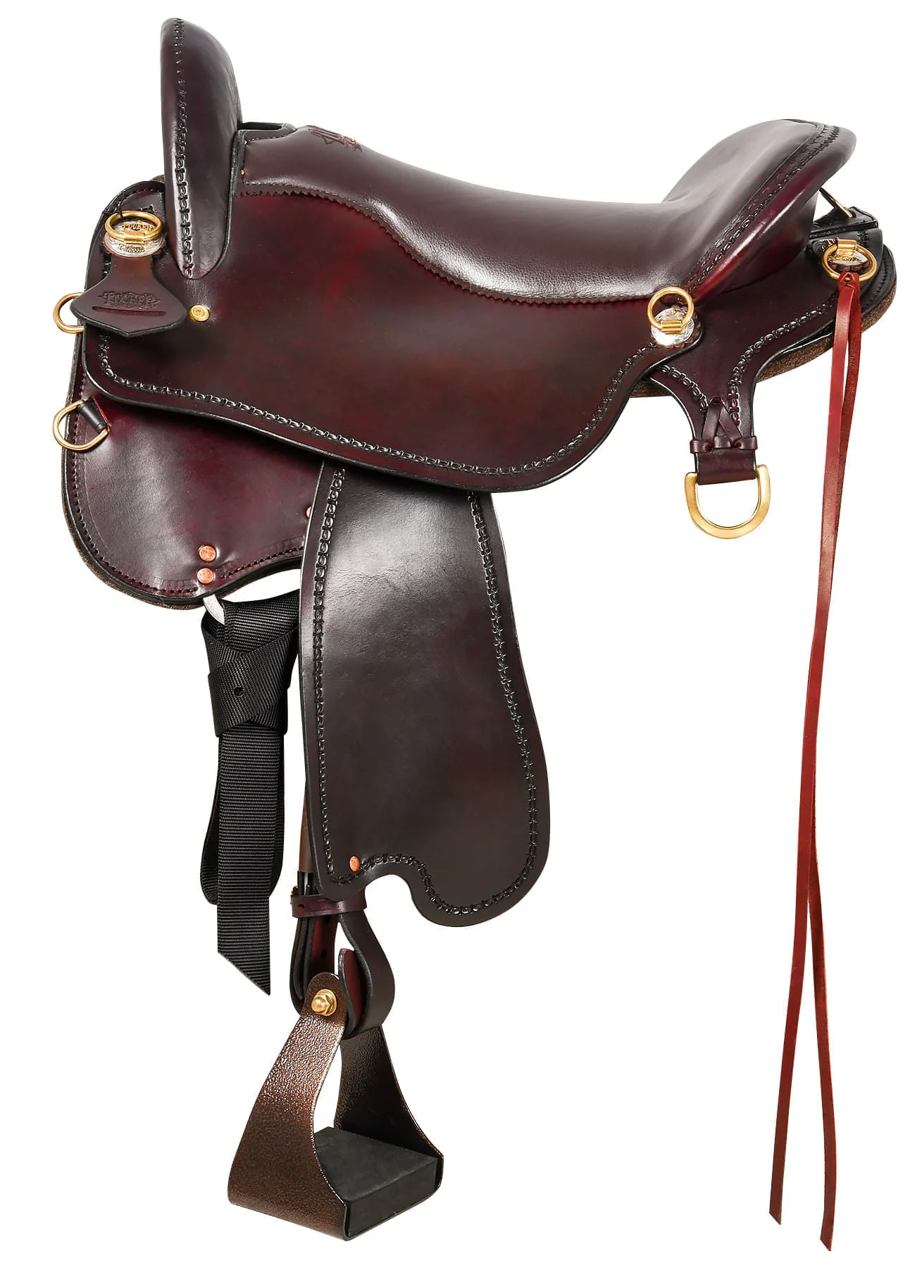 Reinsman Tucker Custom Endurance Trail Saddle with Tooling, Wide - Healthber