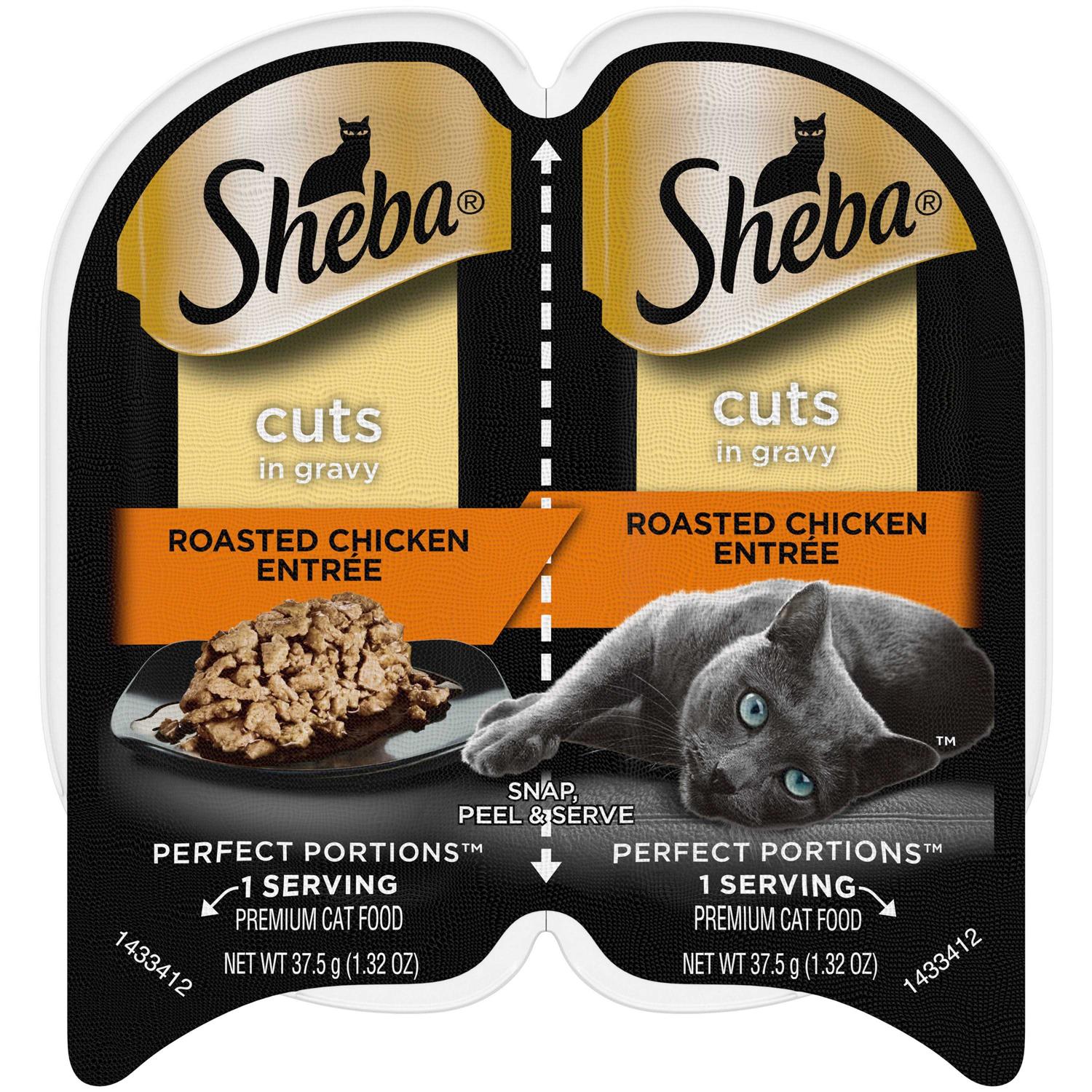 Sheba Perfect Portions Cuts in Gravy Roasted Chicken Entree Wet Cat Food - Healthber