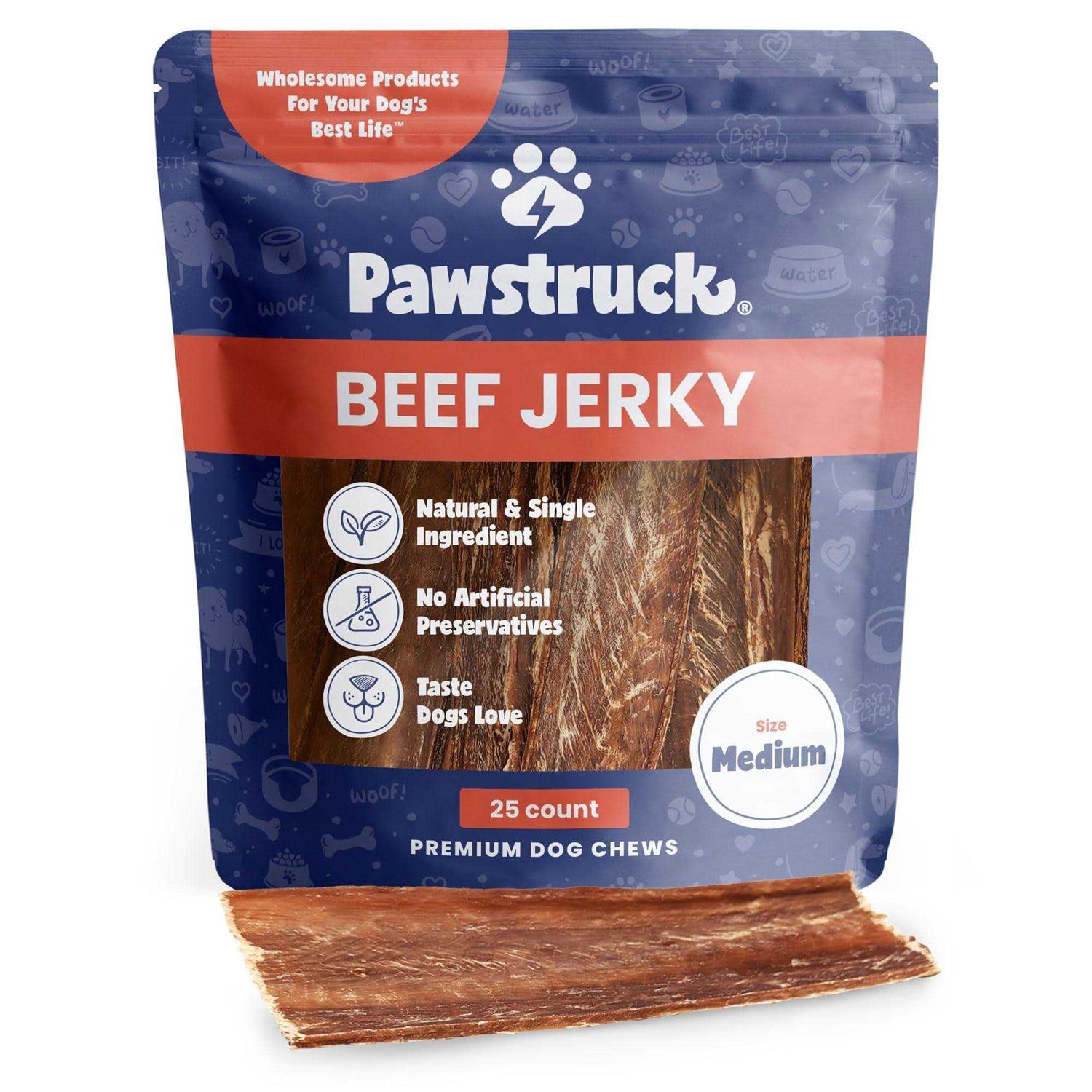 Pawstruck Natural Beef Jerky Dog Chew Treats - Healthber