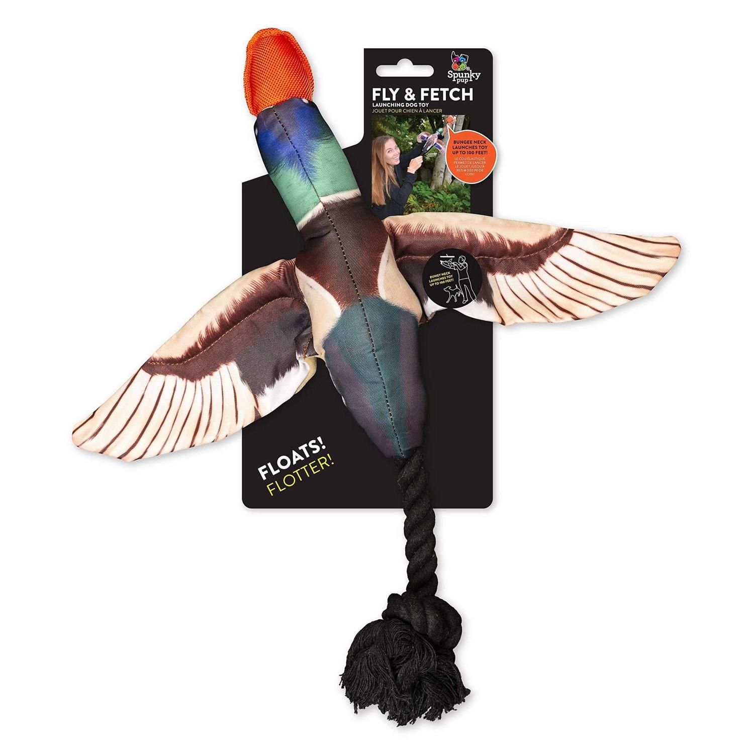 Spunky Pup Fly & Fetch Duck Dog Toy - Healthber