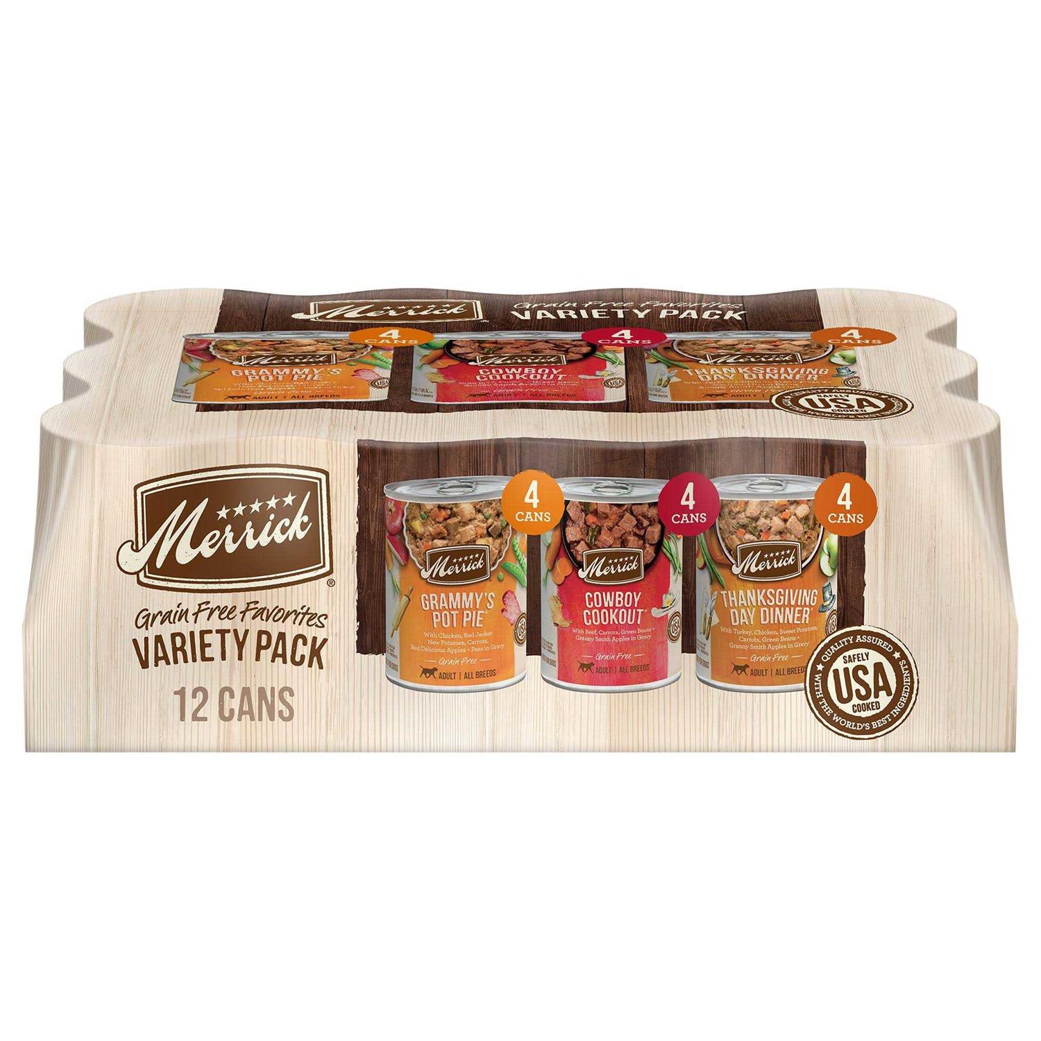 Merrick Grain-Free Favorites Wet Dog Food Variety Pack - Healthber