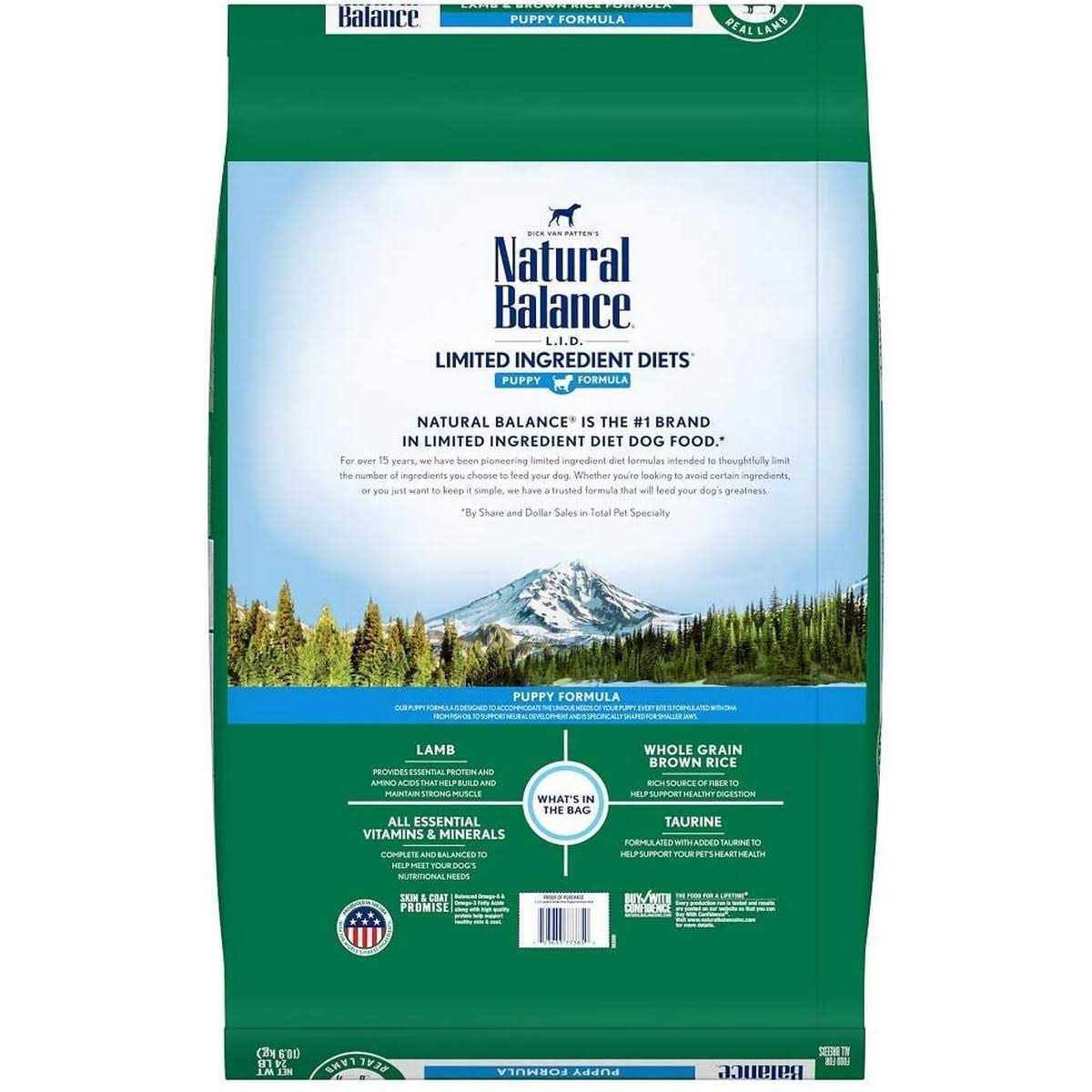 Natural Balance Limited Ingredient Diets Puppy Lamb & Brown Rice Dry Dog Food - Healthber