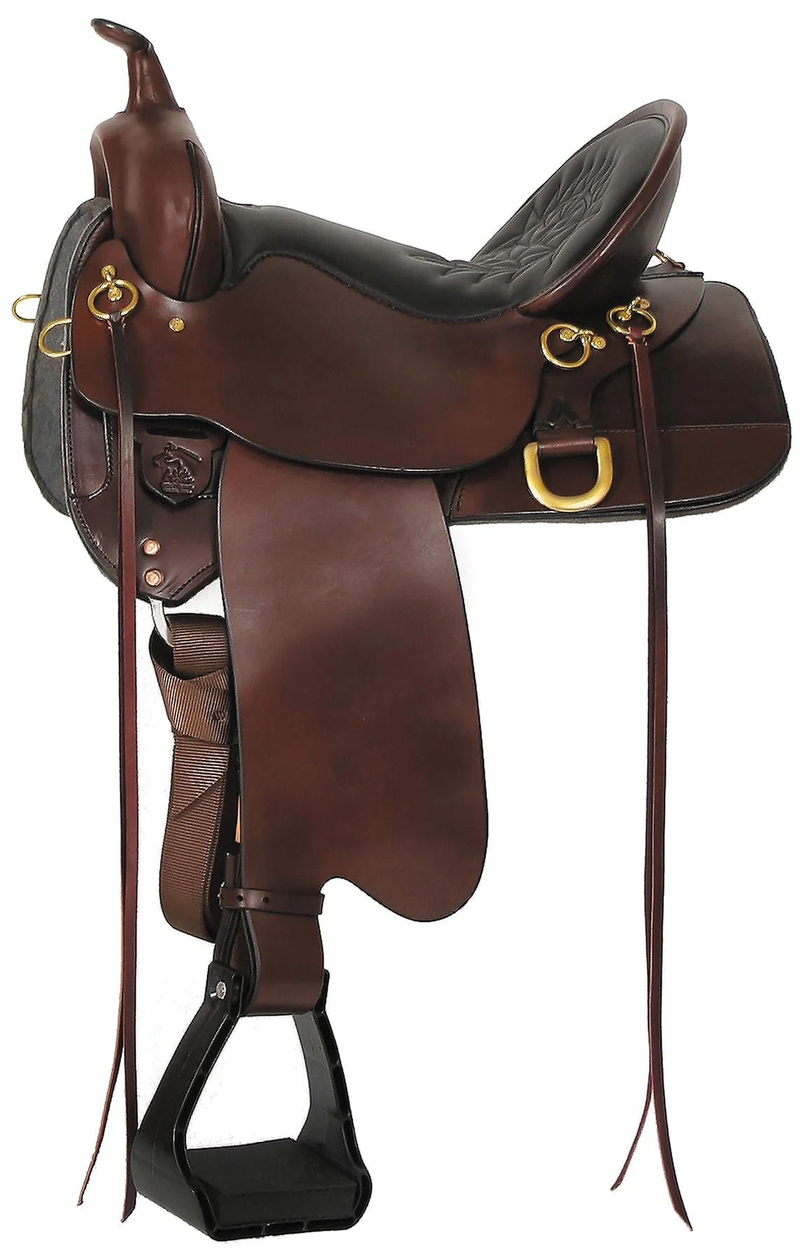 High Horse Custom Big Springs Trail Saddle, Wide, Walnut - Healthber