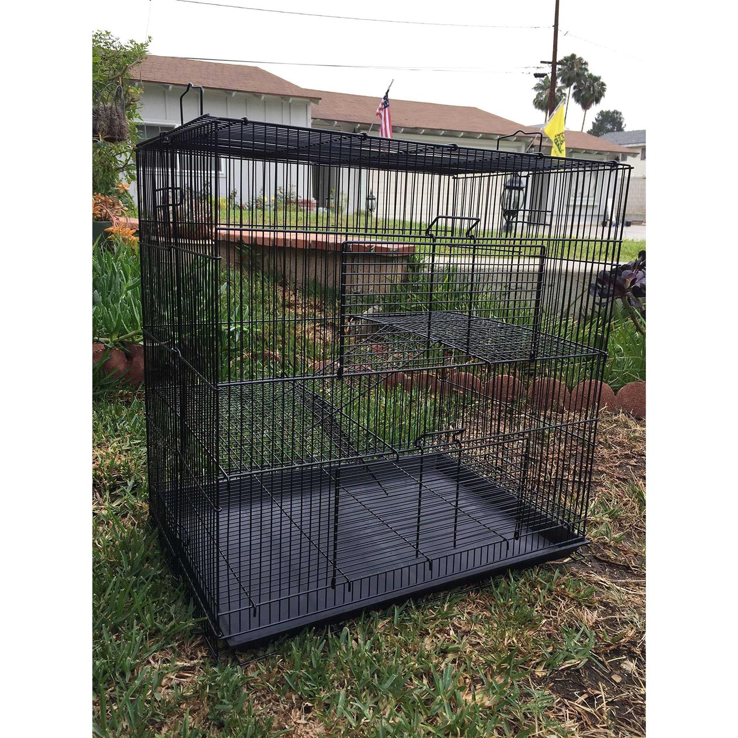 Mcage New Medium 3 Levels Guinea Pigs Gerbils Hamsters Rats Mice Ferret Chinchilla Sugar Glider Animal CritterCage - Healthber