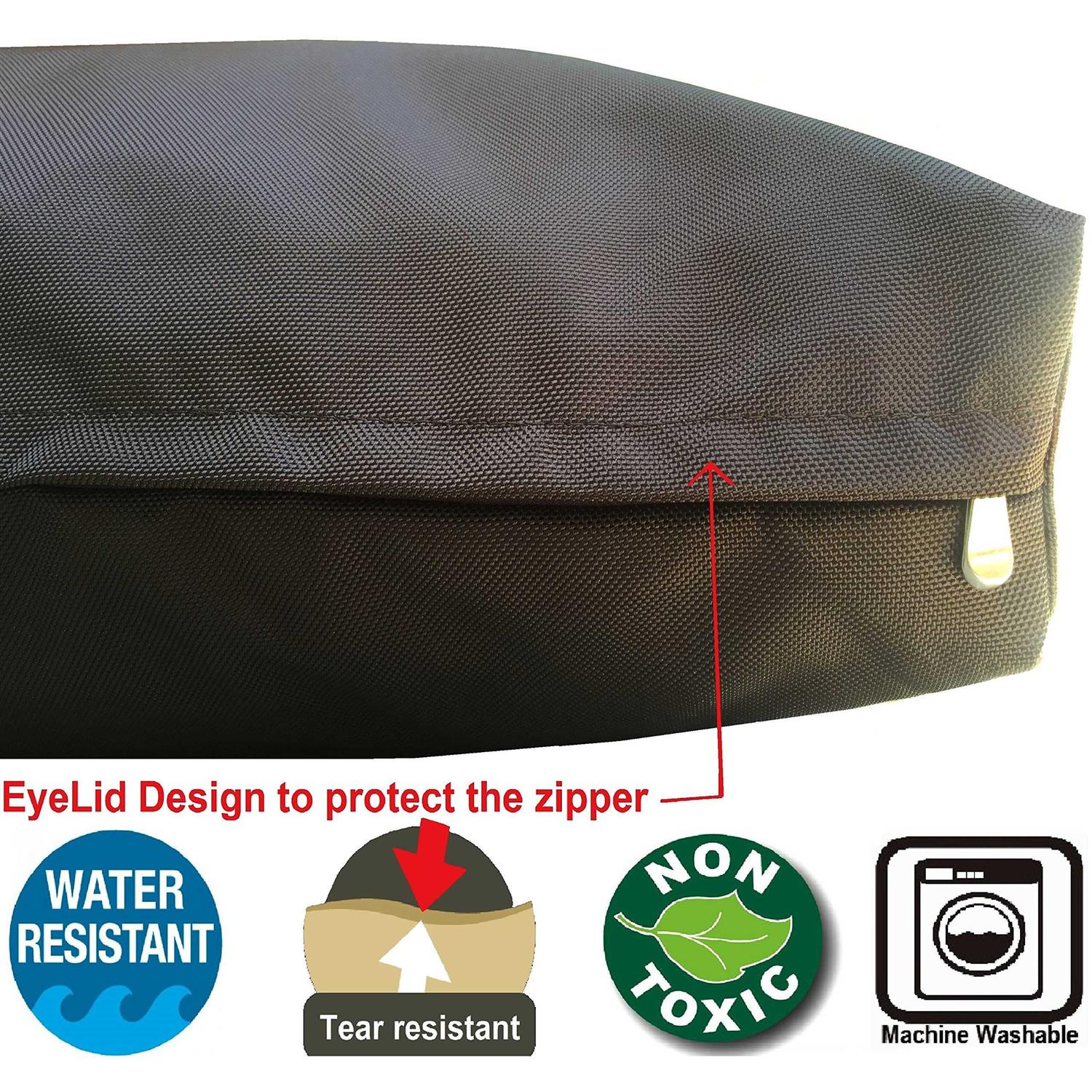 Dogbed4less 1680 Ballistic Heavy Duty Dog Pet Bed External Zipper Duvet cover - Healthber