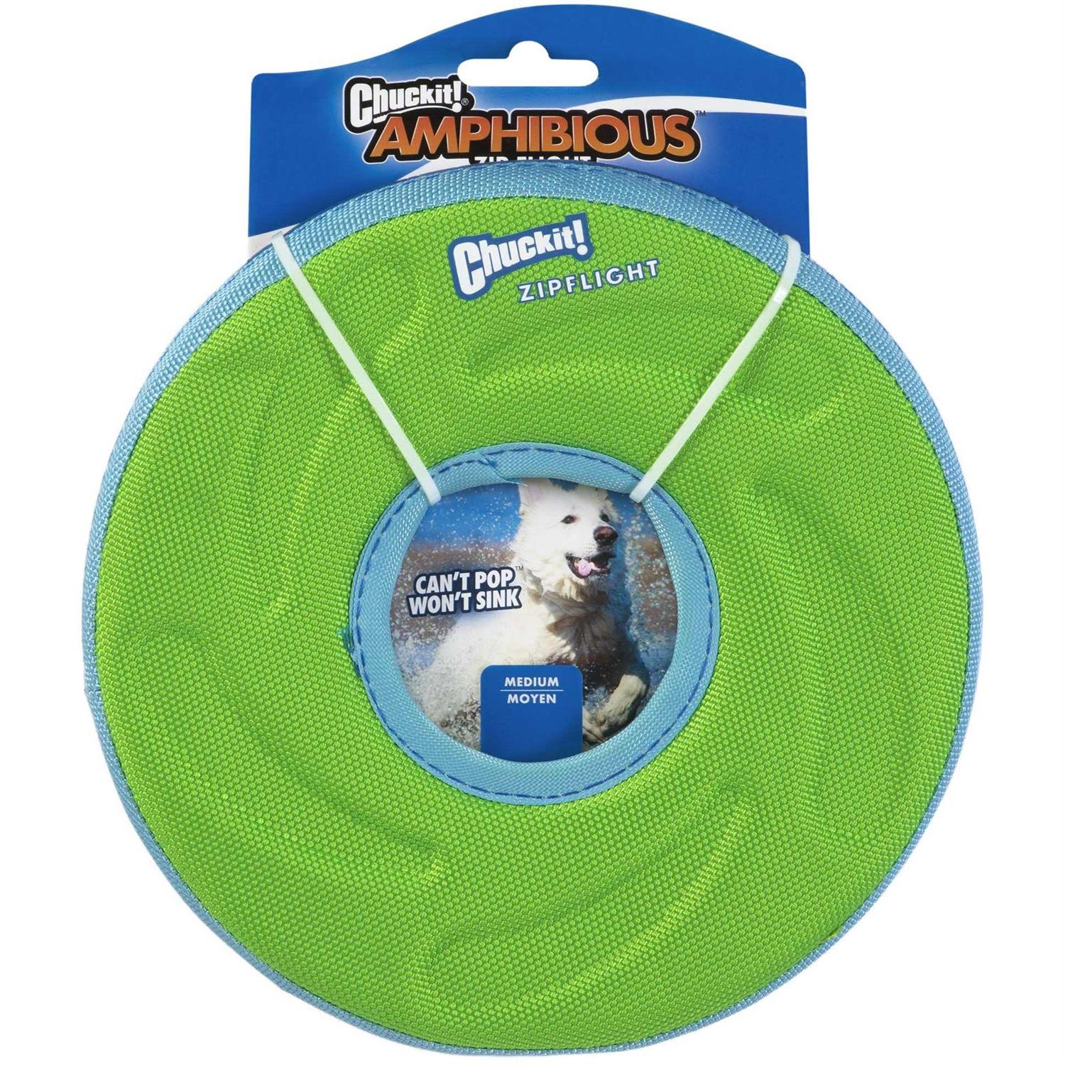 Chuckit! Zipflight Disc Dog Toy, Color Varies, Medium - Healthber