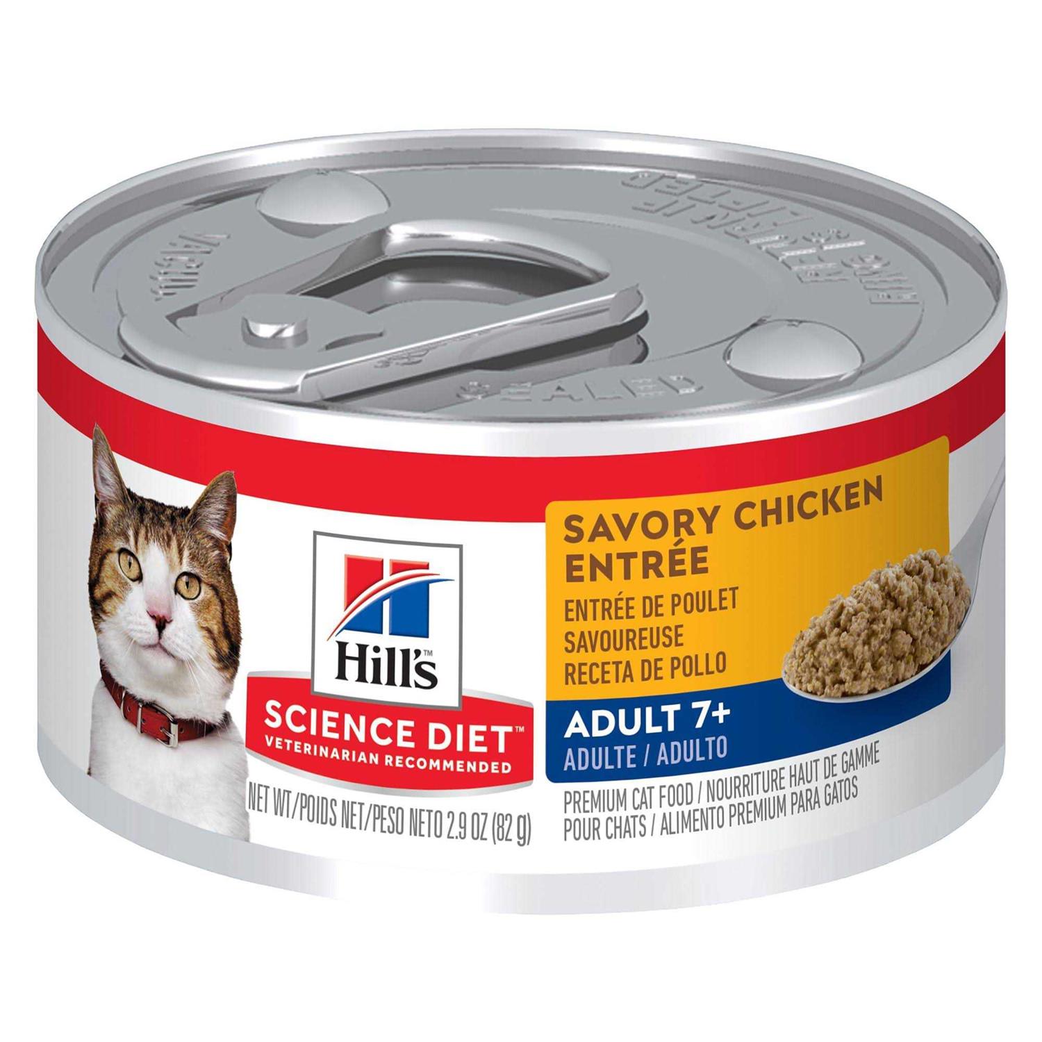Hill’s Science Diet Adult 7+ Savory Cat Food Chicken Entree - Healthber