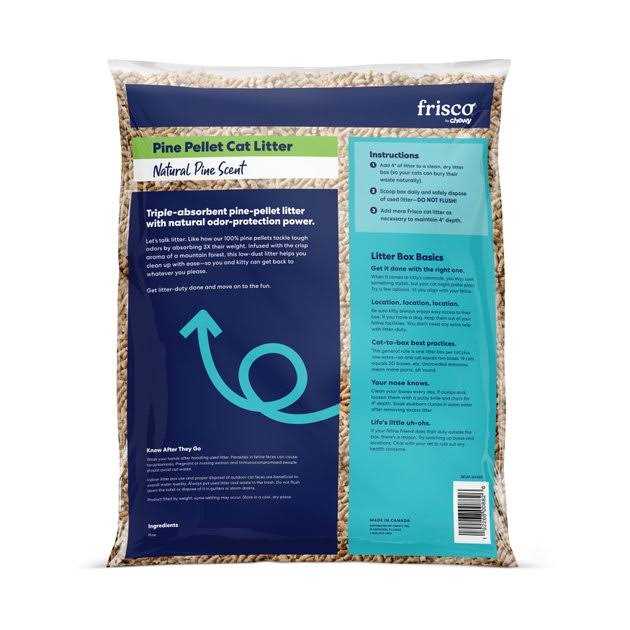 Frisco Pine Pellet Unscented Non-Clumping Wood Cat Litter - Healthber