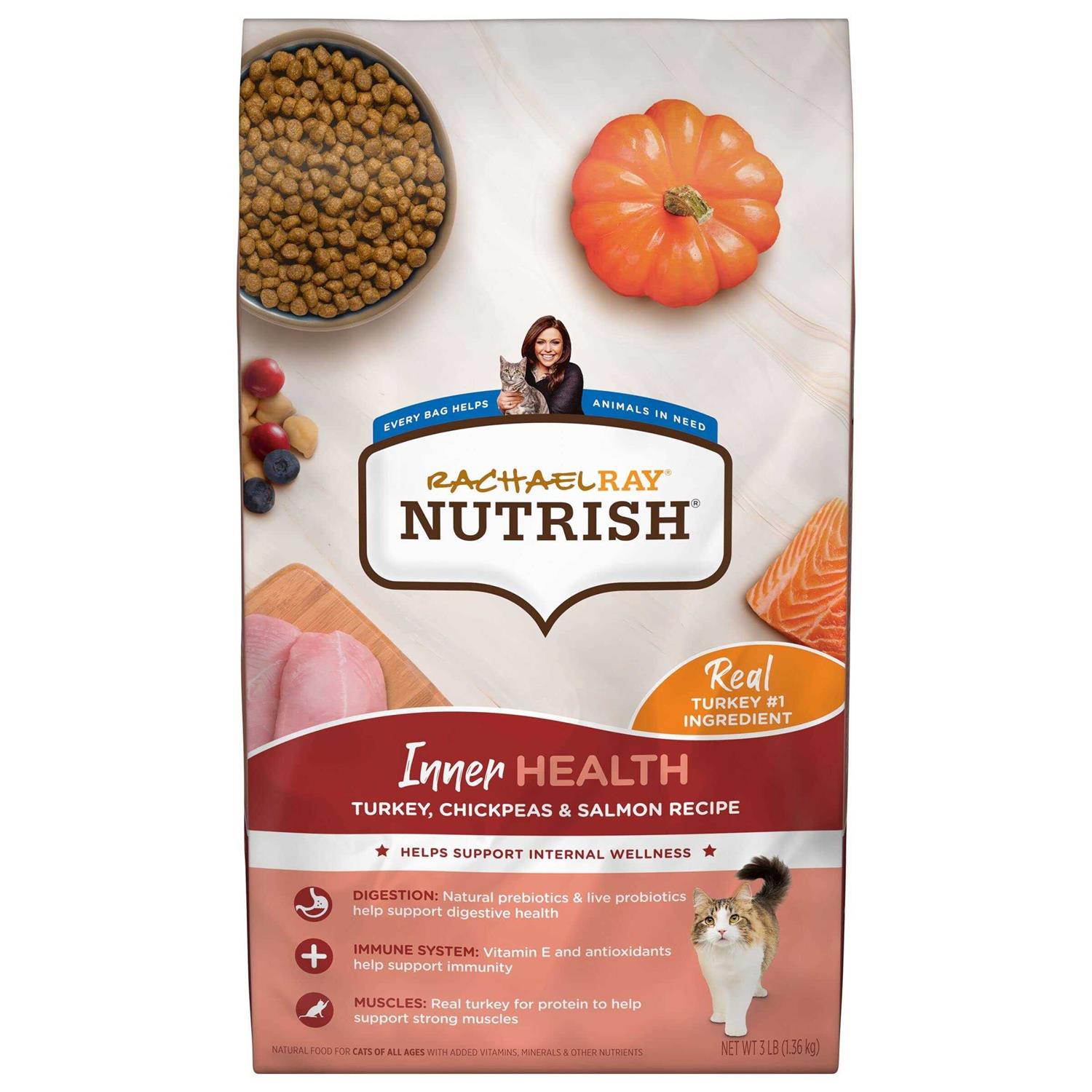 Rachael Ray Nutrish Inner Health Dry Cat Food Turkey - Healthber