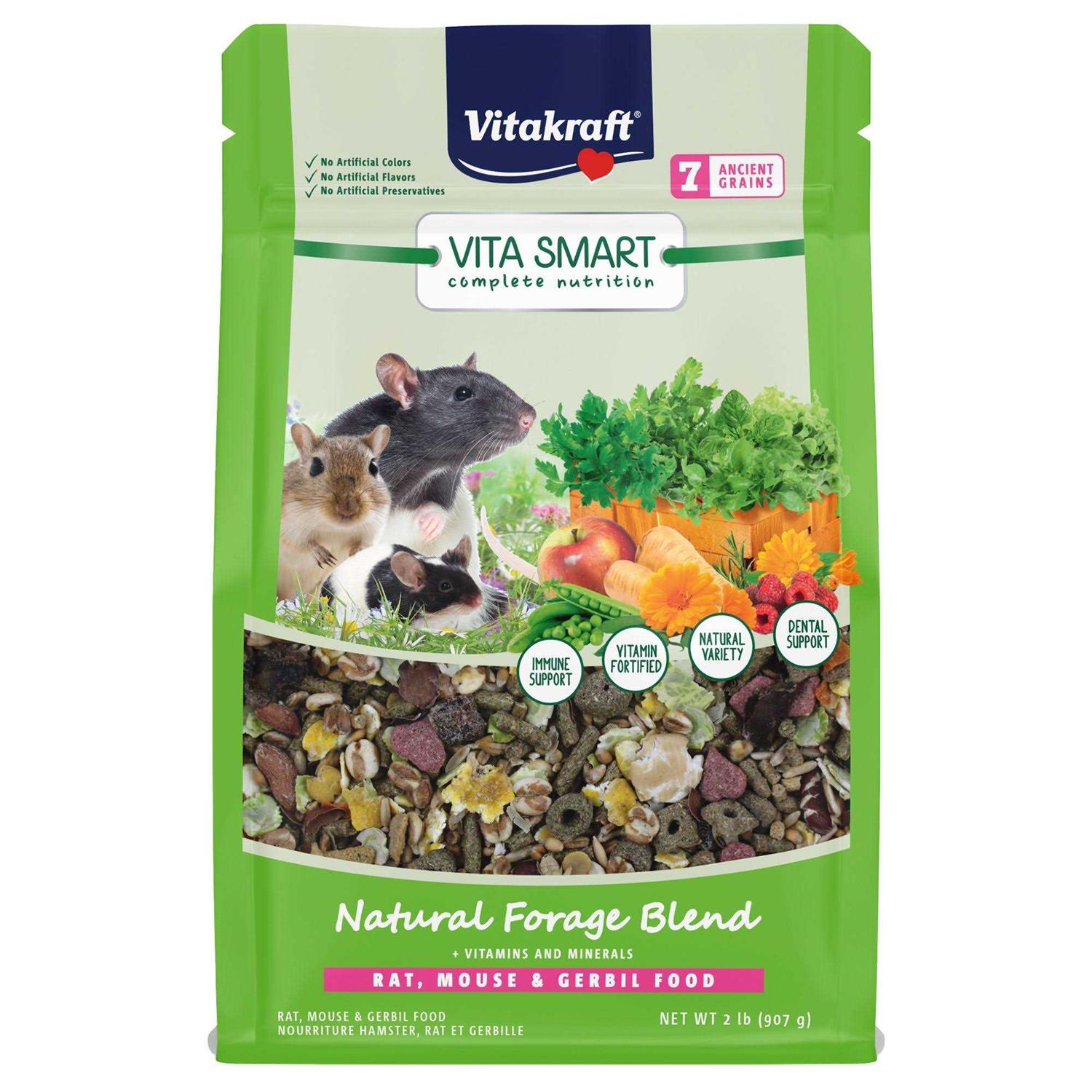 Vitakraft Vita Smart Complete Nutrition Natural Forage Blend Rat - Healthber