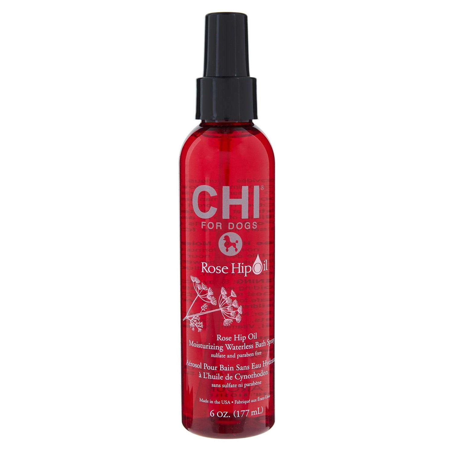 CHI for Dogs Rose Hip Oil Moisturizing Waterless Bath Spray - Healthber