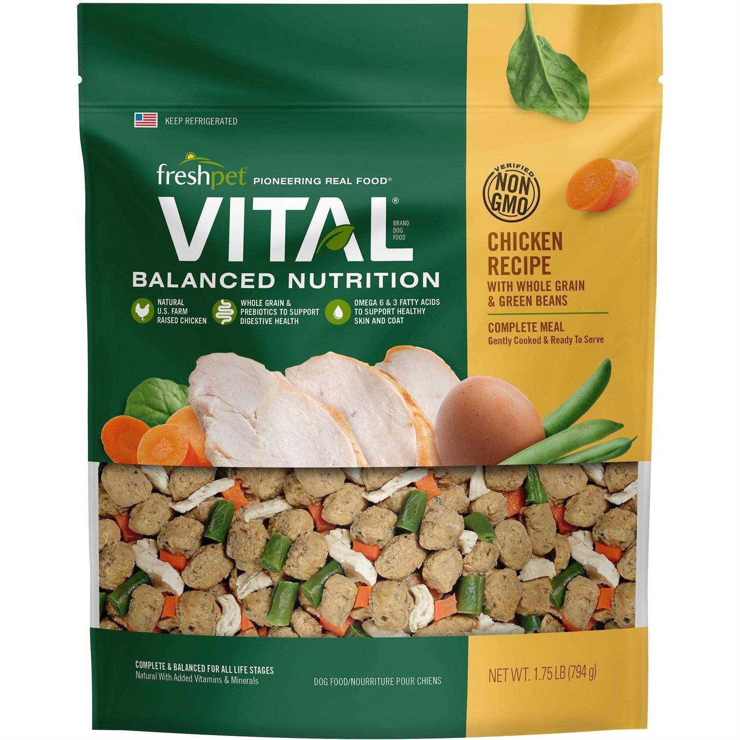Freshpet Vital Complete Meals Grain-Free Chicken Fresh Small Breed Dog Food - Healthber