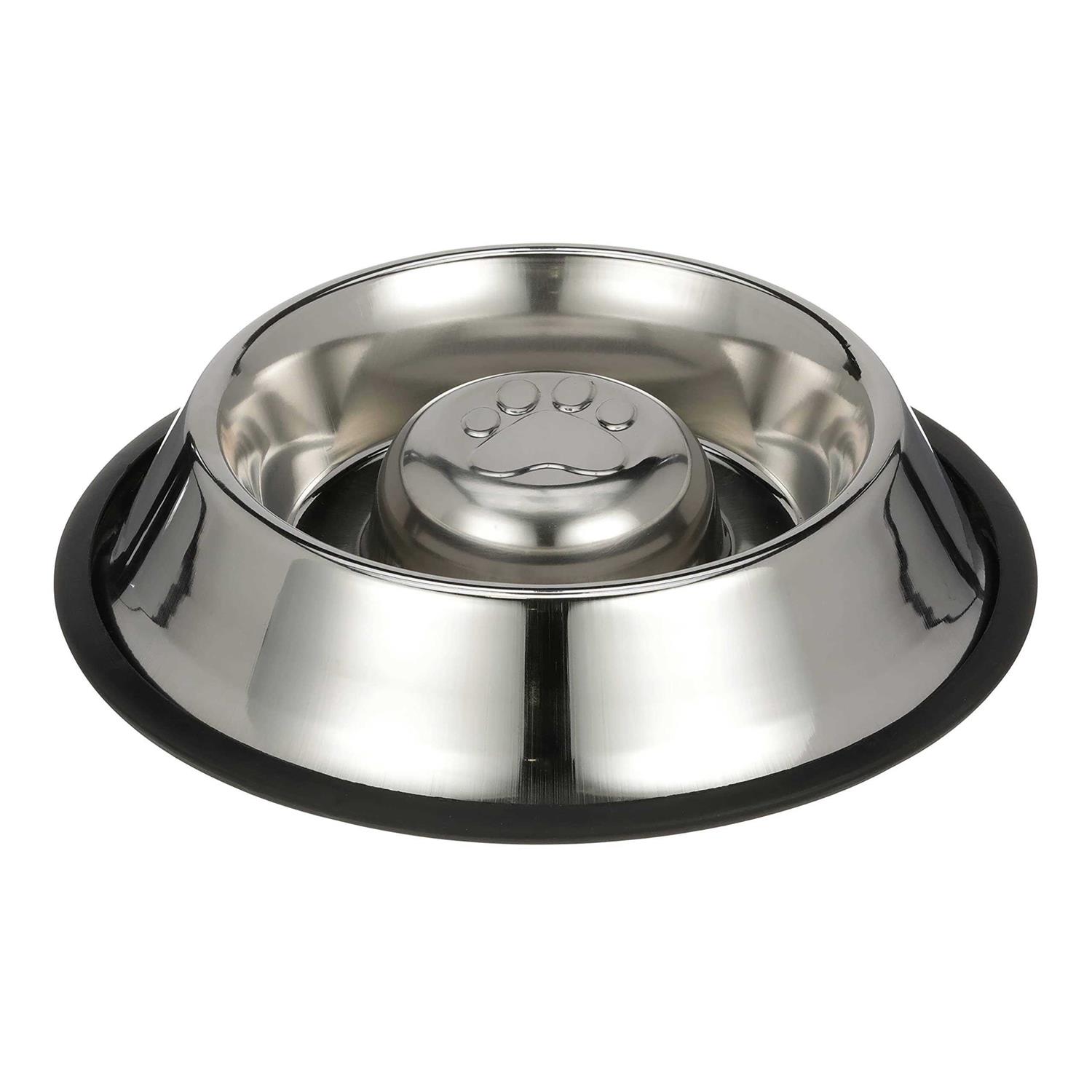 Neater Pet Brands Stainless Steel Slow Feed Bowl Non-Tip & Non-Skid - Healthber