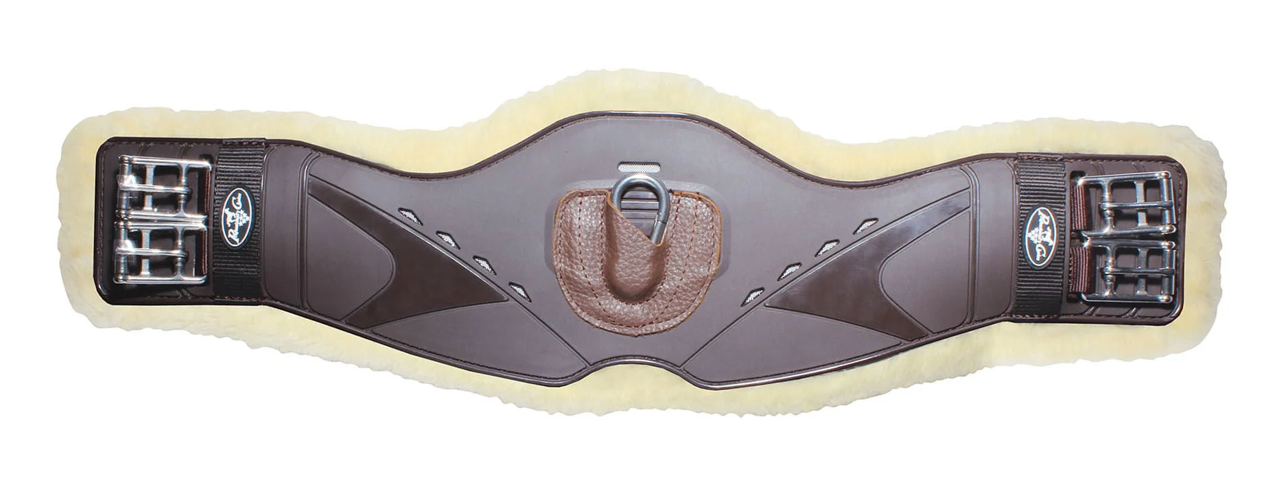 Professional's Choice Fleece Contoured Monoflap Girth, Brown - Healthber