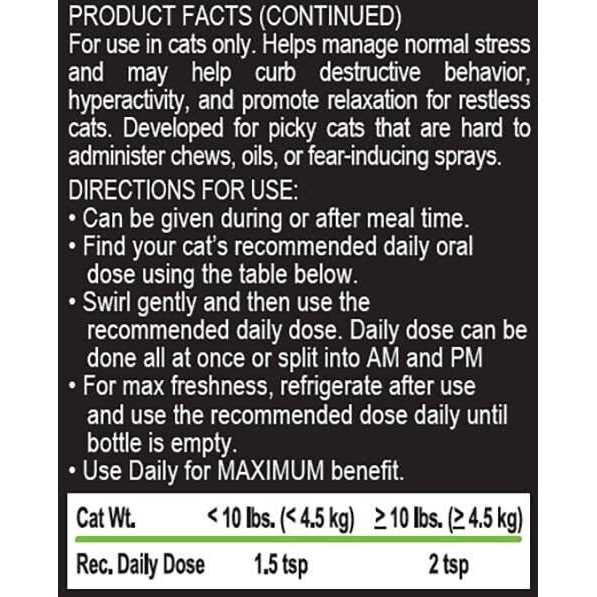 Liquid-Vet Feline Calm & Content Support Flavor Formula for Cats - Healthber