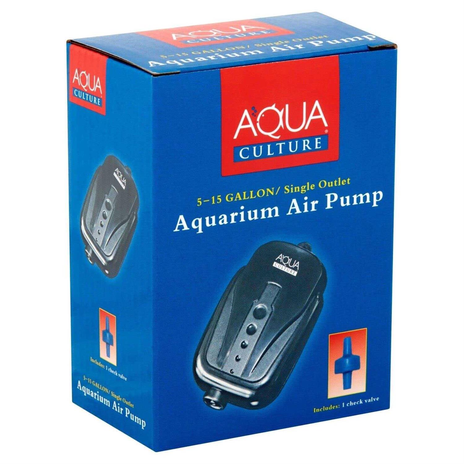 Aqua Culture 5-15 Gallon Single Outlet Aquarium Air Pump - Healthber