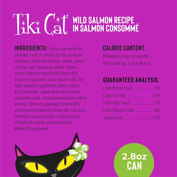 Tiki Cat Hanalei Luau Wild Salmon Cat Food - Healthber