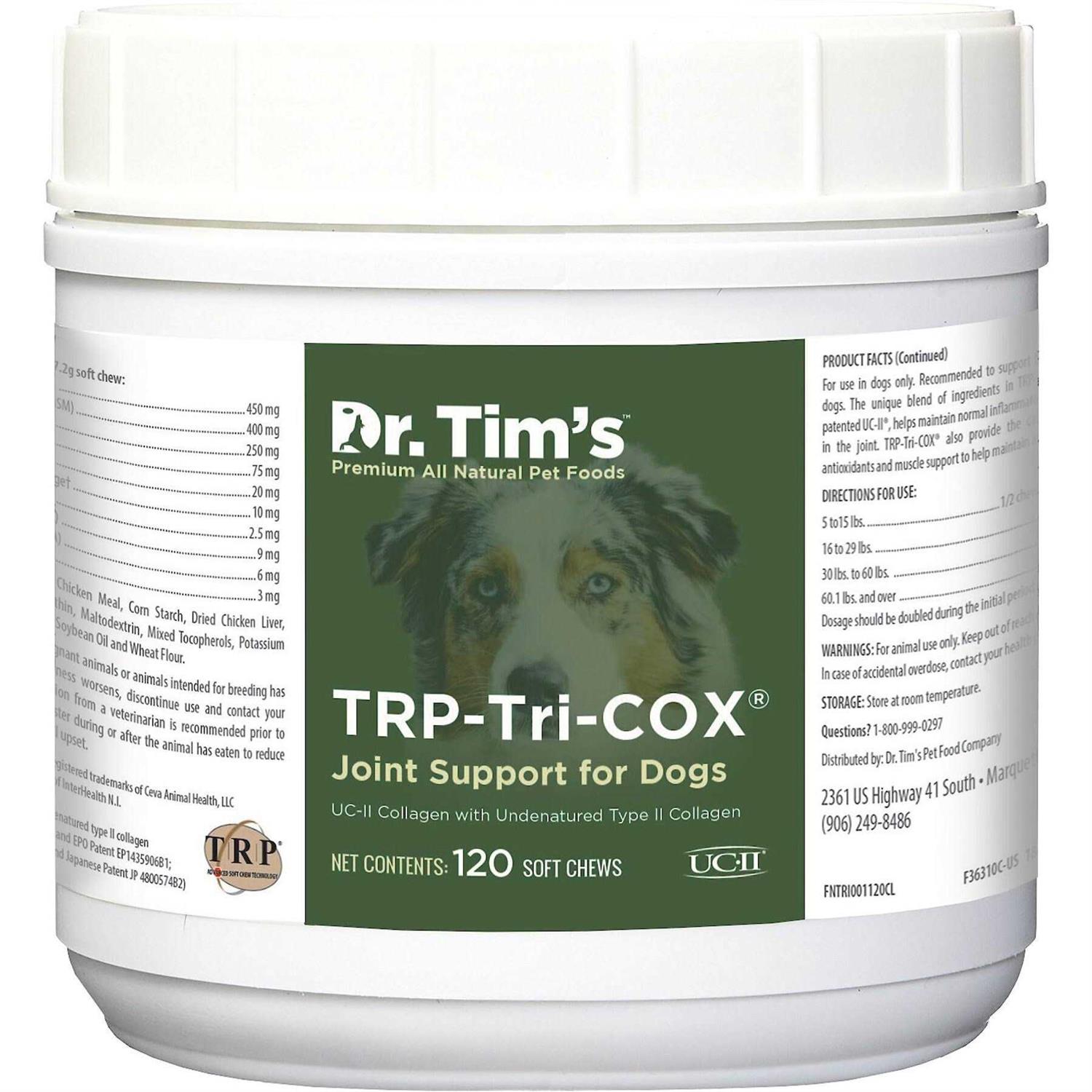 Dr. Tim’s TRP-Tri-COX Joint Support Dog Supplement - Healthber