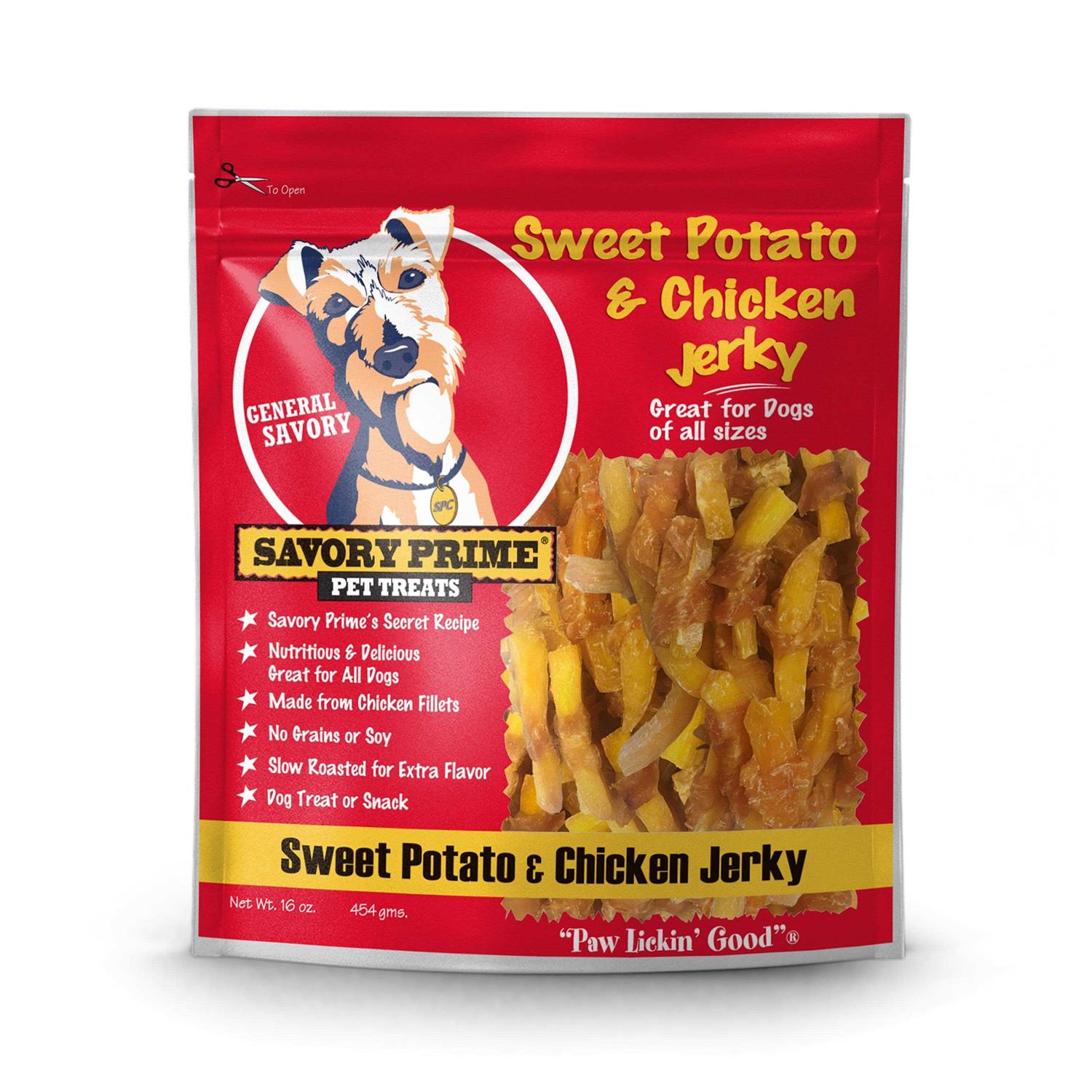 Savory Prime Dog Treats Sweet Potato & Duck Jerky - Healthber