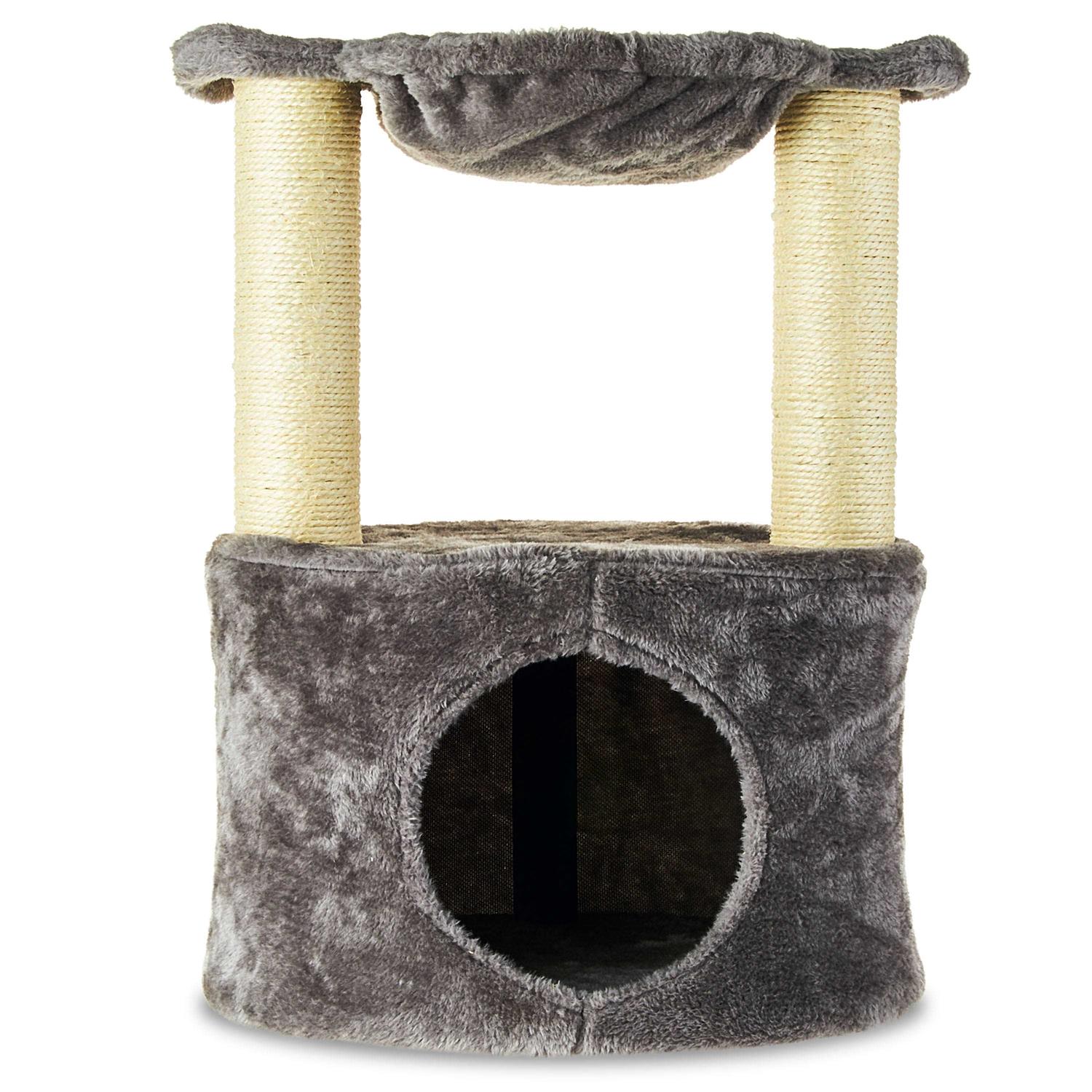 Vibrant Life 2-Level Medium Cat Condo with Hammock - Healthber