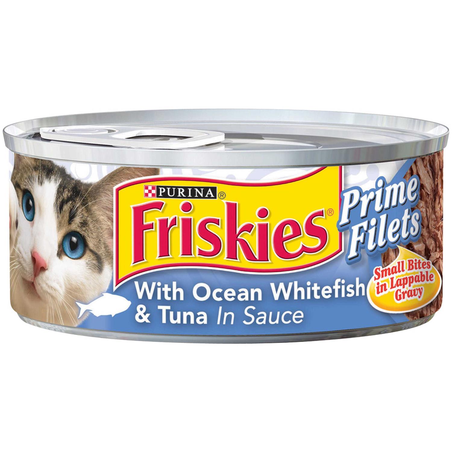 Friskies Prime Filets With Ocean Whitefish & Tuna in Sauce Wet Cat Food - Healthber