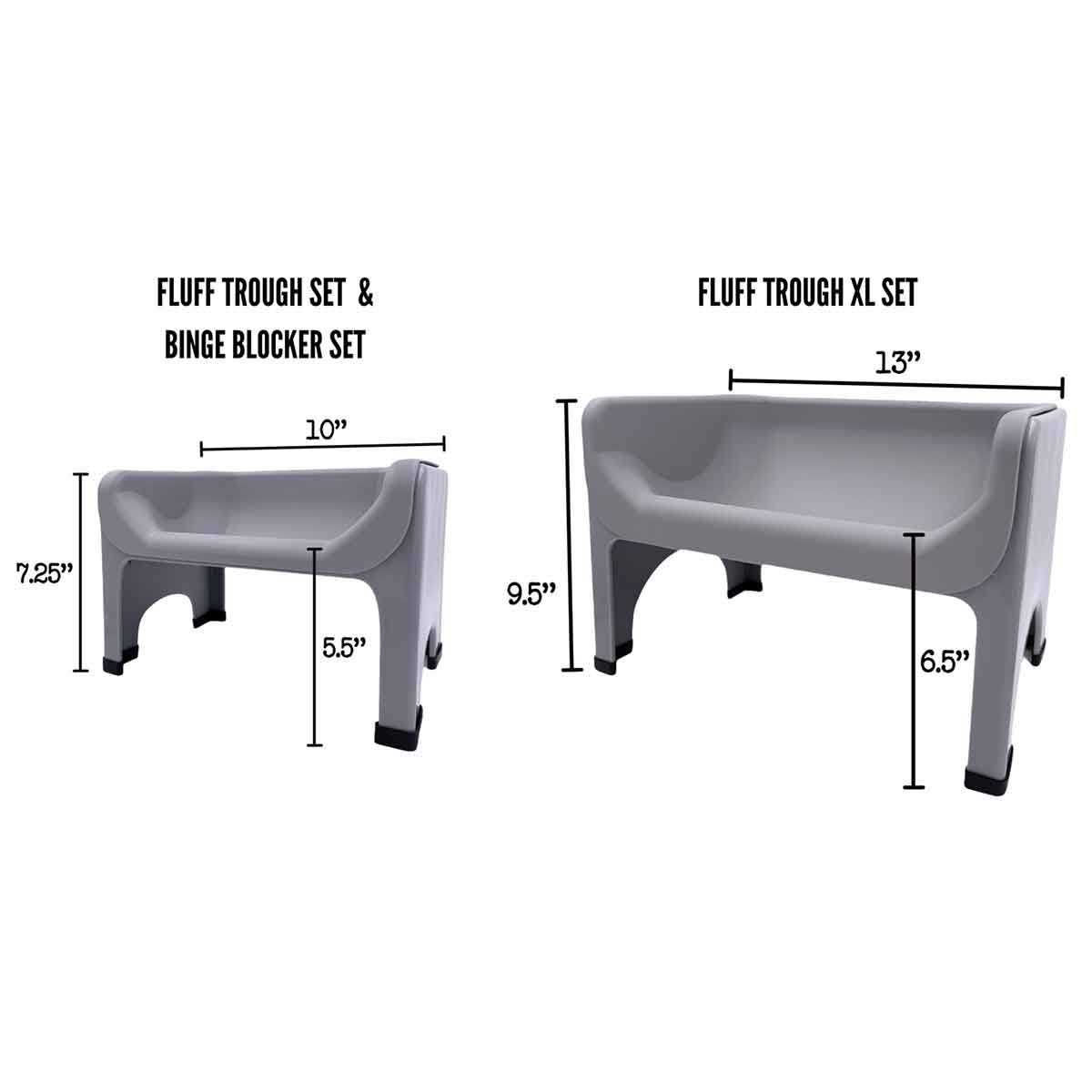 Fluff Trough Elevated Dog & Cat Feeder - Healthber