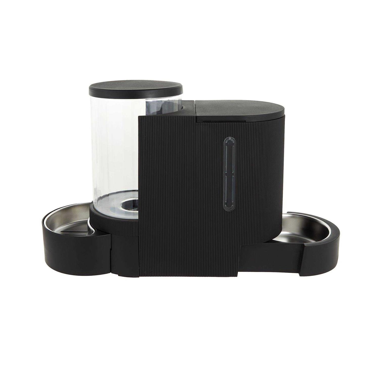 Whisker City Black Rib 2 inravity Cat Feeder - Healthber