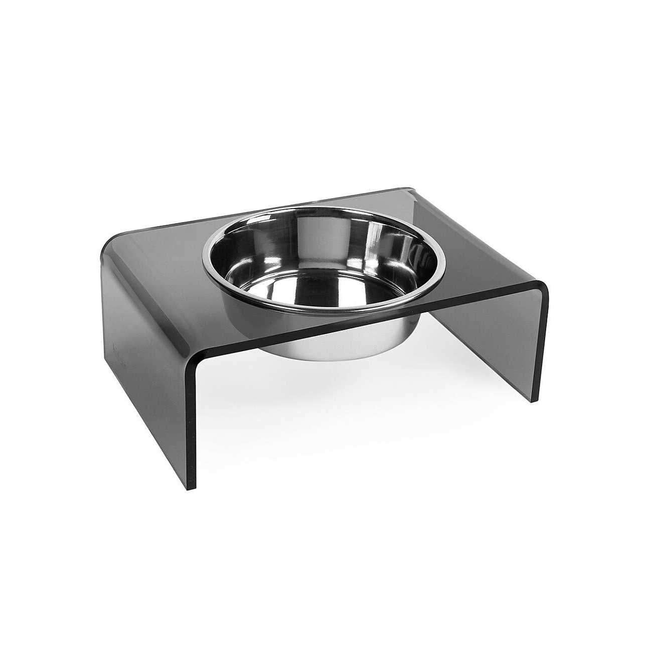 Hiddin Large Clear Double Bowl Pet Feeder - Healthber