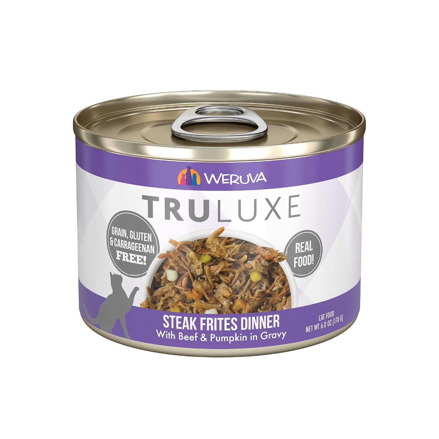 Weruva TruLuxe Steak Frites Beef & Pumpkin Canned Cat Food - Healthber