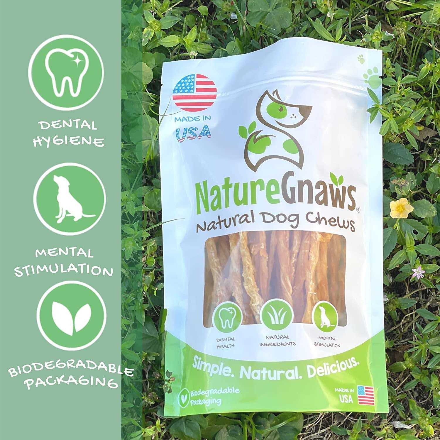 Nature Gnaws Turkey Tendons for Dogs Premium Natural Chew Treats - Healthber