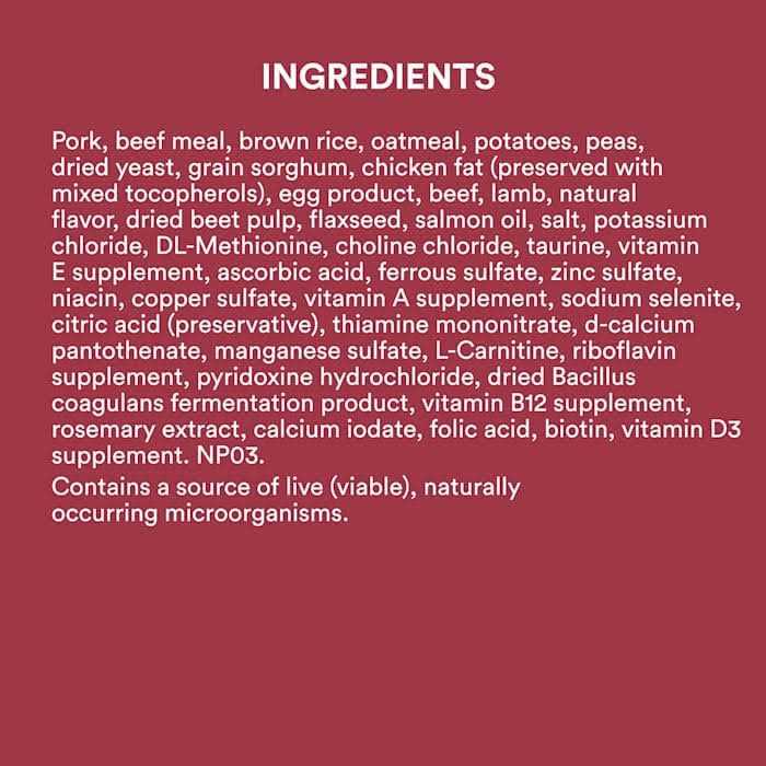 WholeHearted Whole Grains with Pork Beef & Lamb Dry Dog Food - Healthber