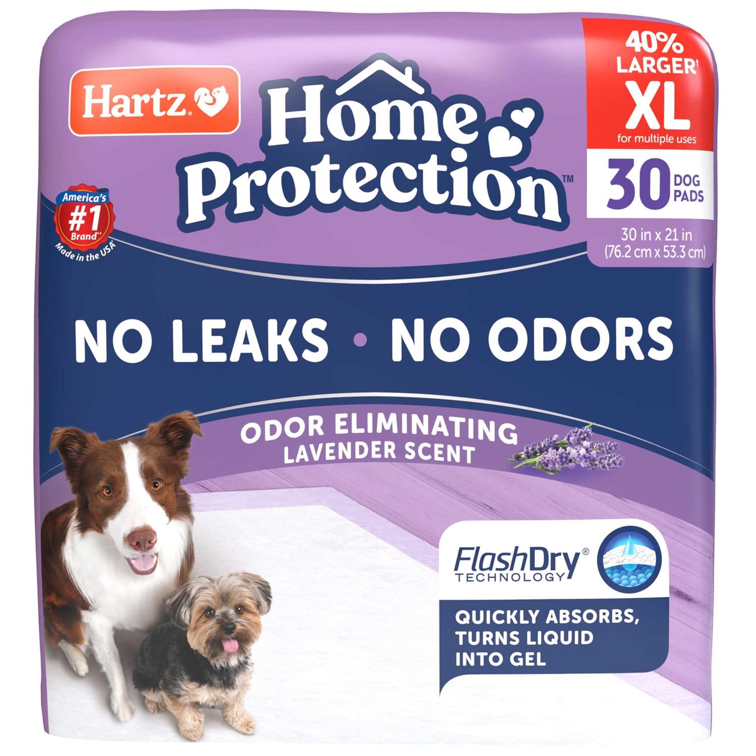 Hartz Home Protection Lavender Scent Odor Eliminating Dog Pads - Healthber