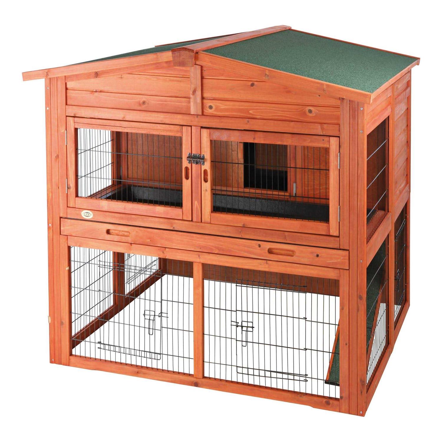 Trixie Pet Products Rabbit Hutch with Attic - Healthber