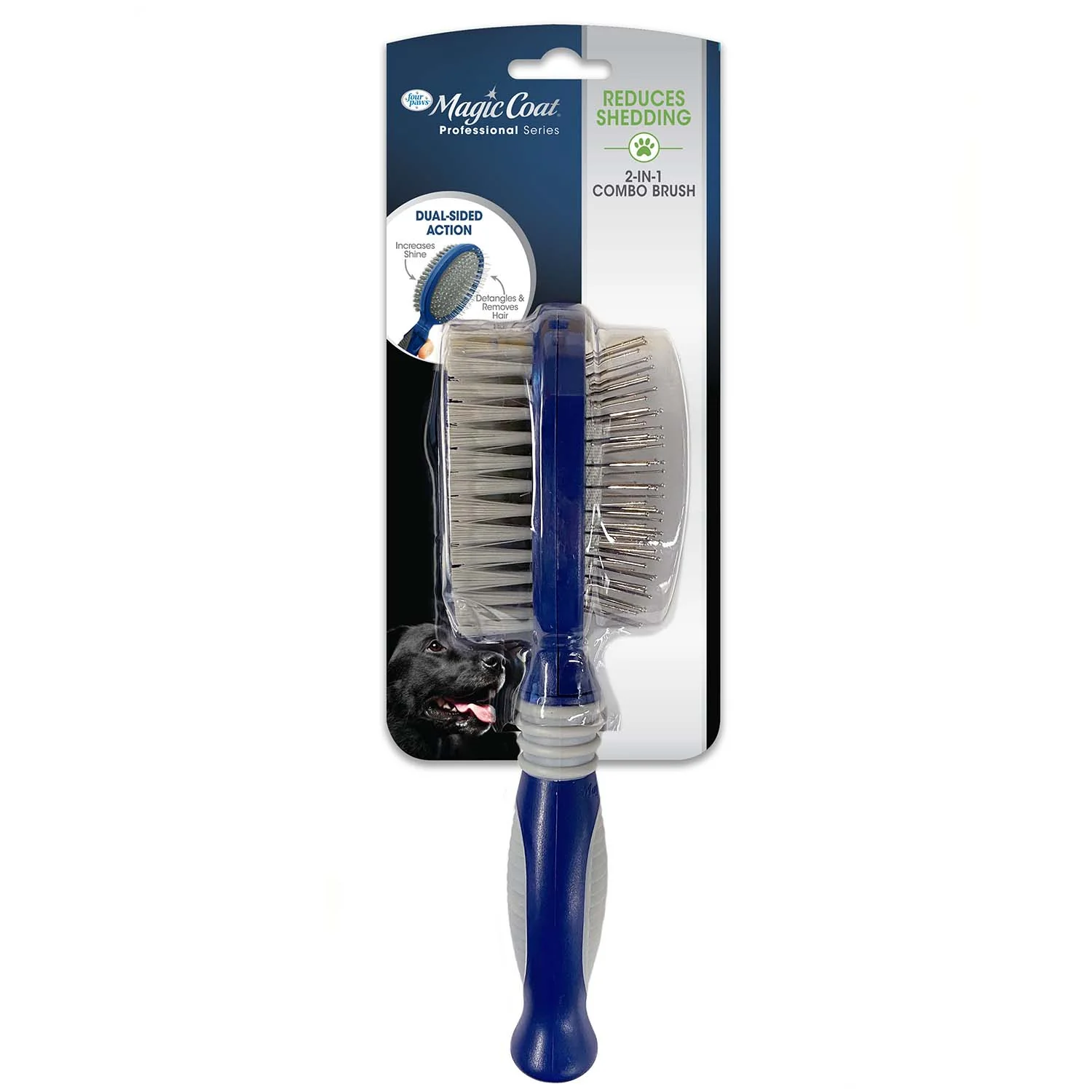 Magic Coat Professional Series 2-in-1 Combo Pin and Bristle Brush - Healthber