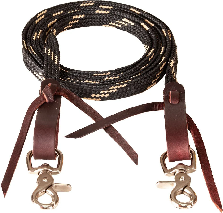Mustang Flat Waxed Roping Rein, 5/8