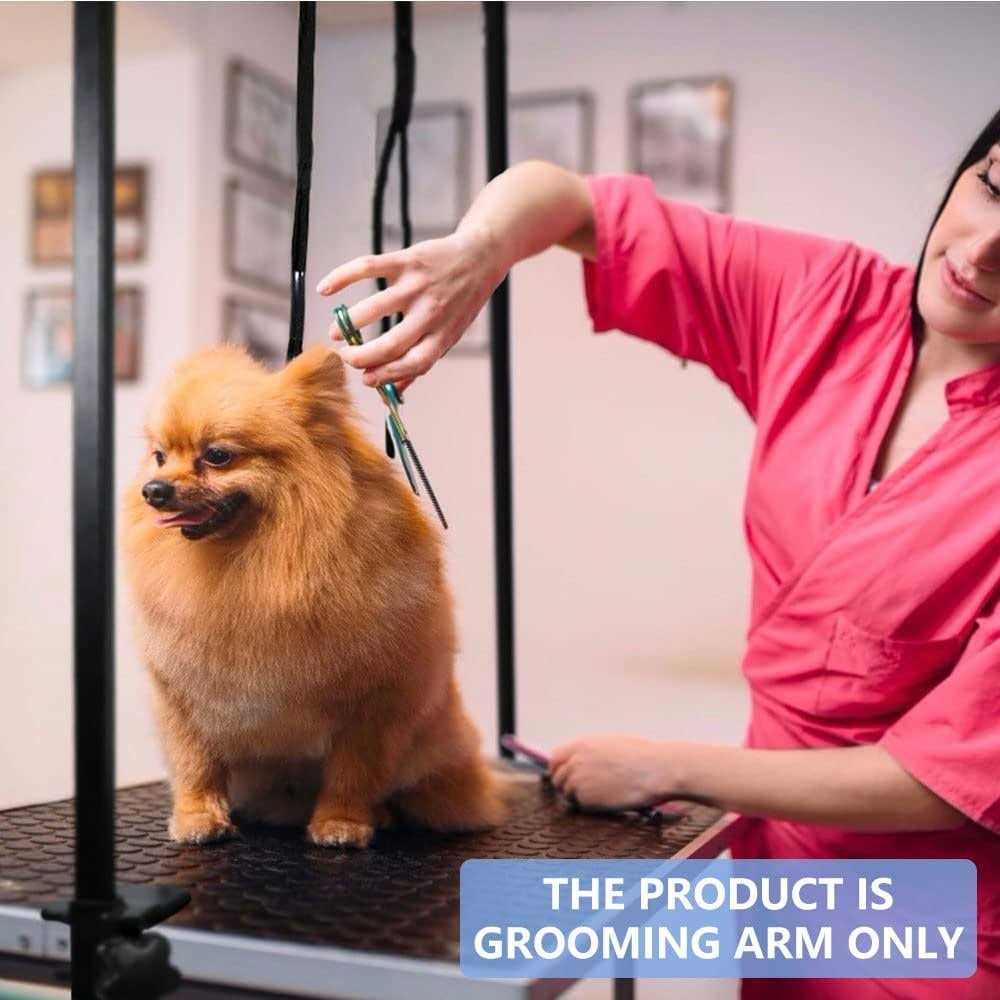 LEIBOU H-Shape Dog Grooming Arm Pet Supplies Grooming Table Arm with 3 Noose and Clamp Heavy Duty Aluminum Alloy Frame with 35.4 Adjustable Height and - Healthber