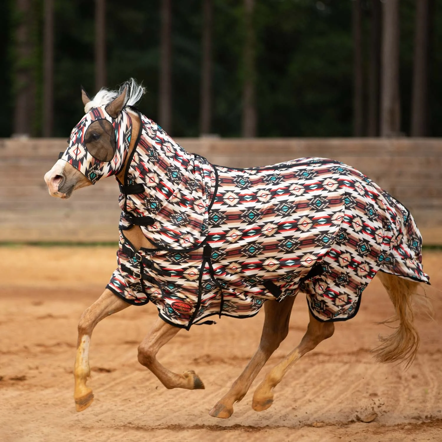 WeatherBeeta ComFITec Essential Mesh II Combo Neck Horse Fly Sheet, Diamond Navajo - Healthber
