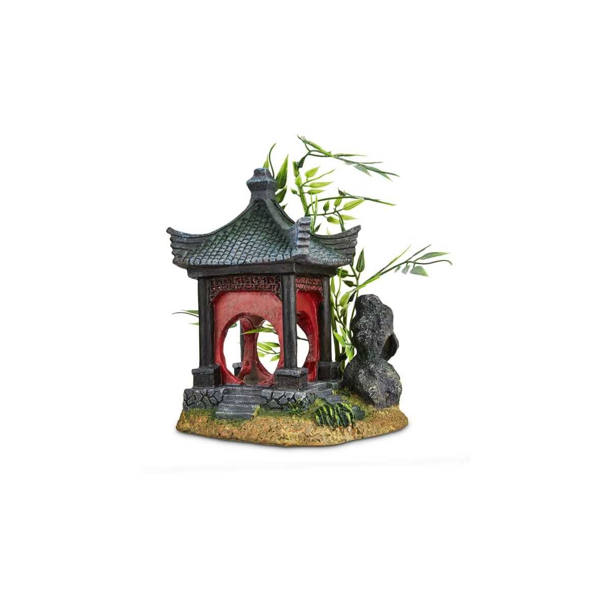 Imagitarium Asian Gazebo with Bamboo Ornament - Healthber