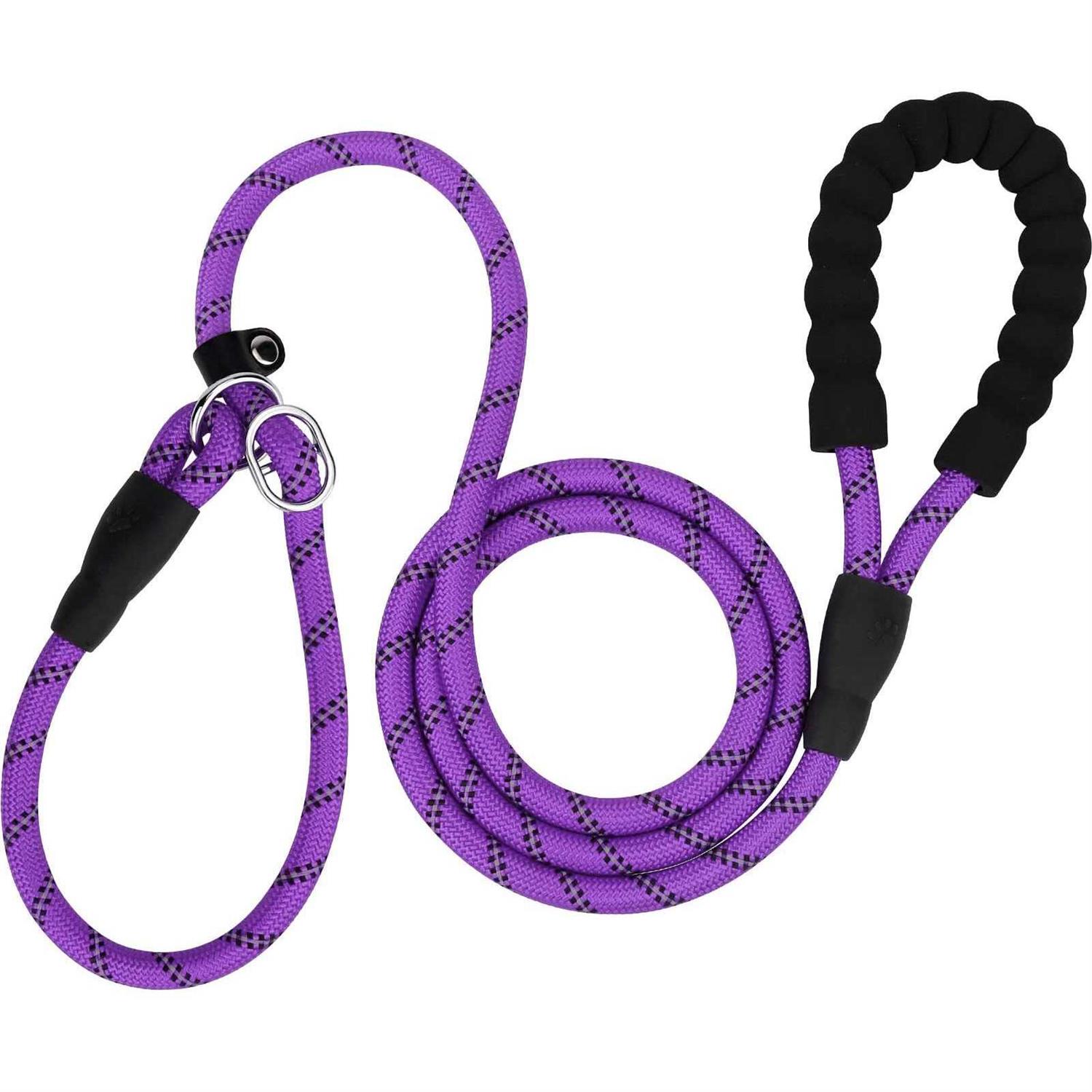TagME 6 FT Slip Lead Dog Leash,12 colors,Reflective Strong Rope Slip Leash with Padded Handle,Durable No Pulling Pet Training Leash Dogs - Healthber
