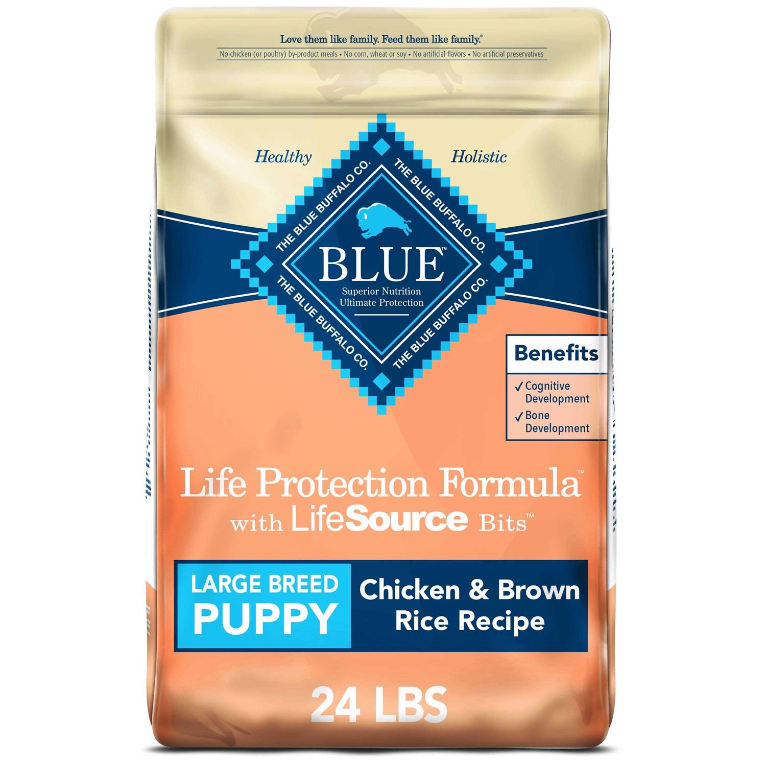 Blue Buffalo Life Protection Formula Natural Chicken and Brown Rice Puppy Large Breed Dry Dog Food - Healthber