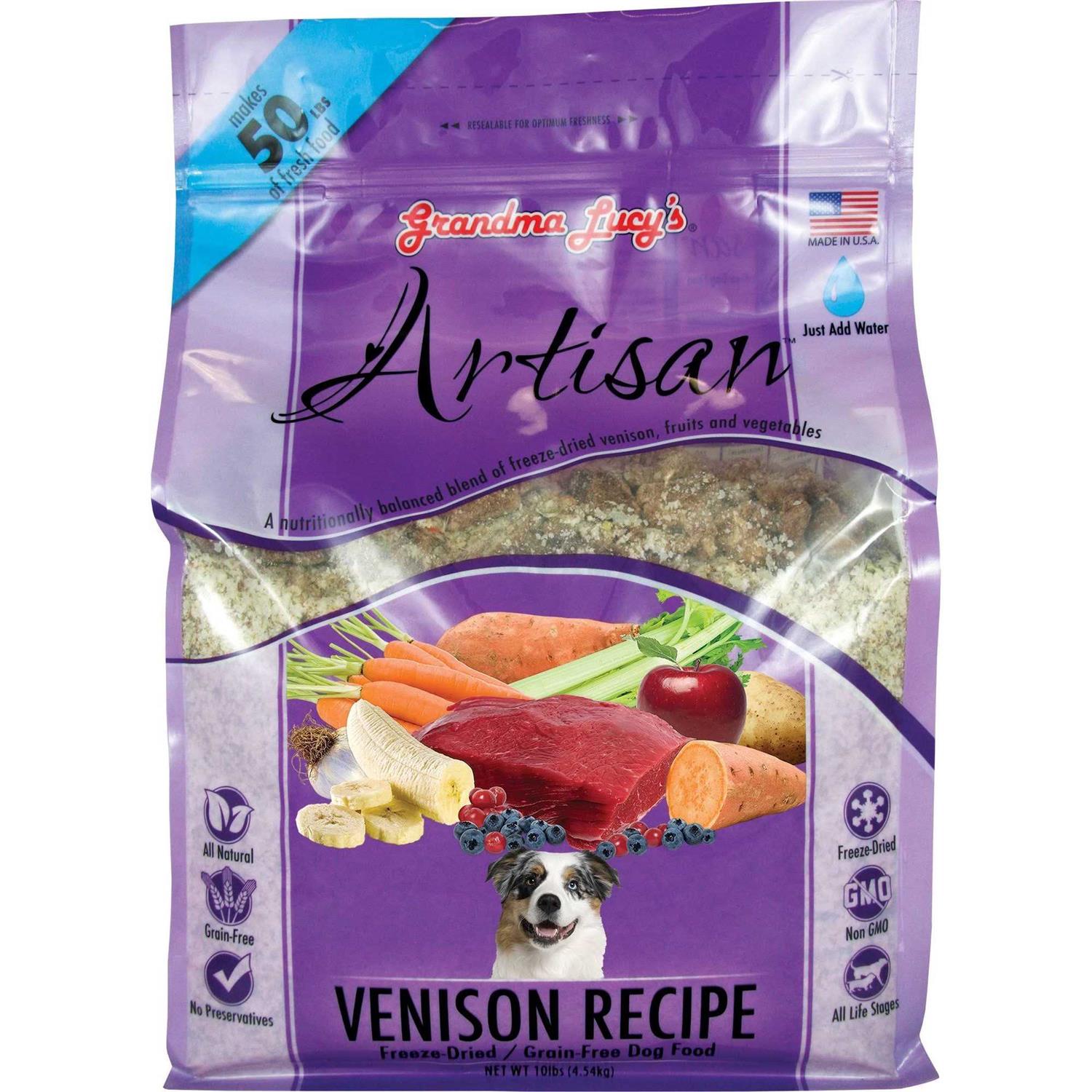 Grandma Lucy&s Grain Free Artisan Venison Freeze Dried Dog Food - Healthber