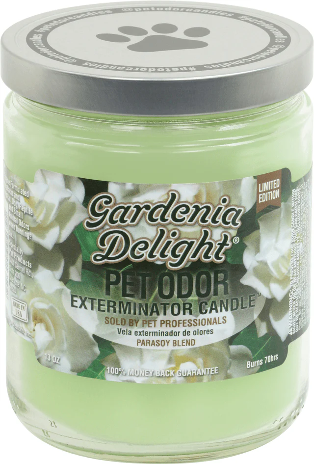 Pet Odor Exterminator Candle, Gardenia Delight, 13 oz - Healthber