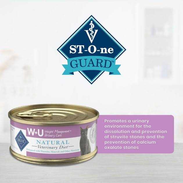 5.5-oz W+U Weight Management + Urinary Care Grain-Free Canned Cat Food Blue Buffalo Natural Veterinary Diet case of 24 - Healthber