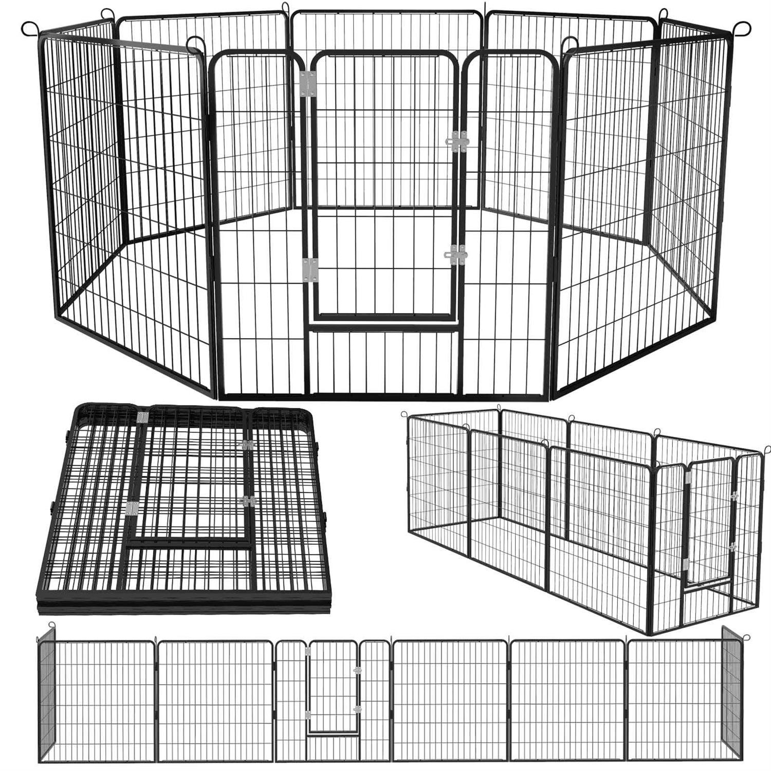 OFIKA Heavy Duty Metal Dog Playpen for medium/small Animals Panels 32 Width - Healthber