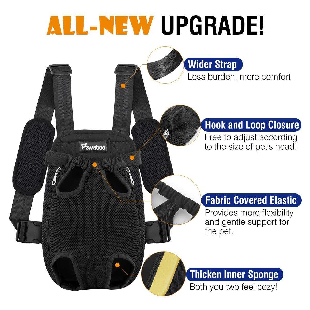Pawaboo Pet Carrier Backpack Adjustable Pet Front Cat Dog Carrier Backpack Travel Bag - Healthber