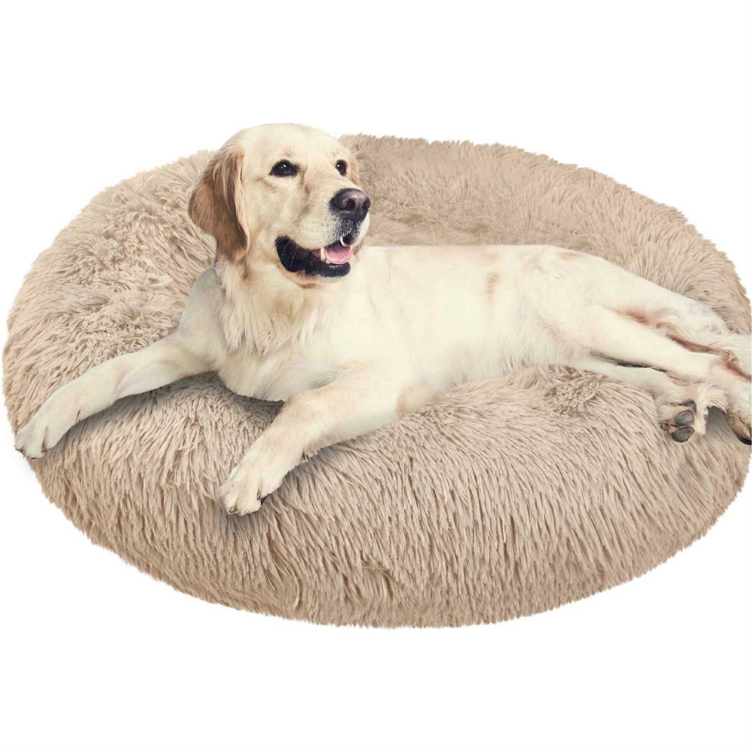 PetAmi Calming Dog Bed for Puppy Cat Kitten Round Washable Pet Bed - Healthber