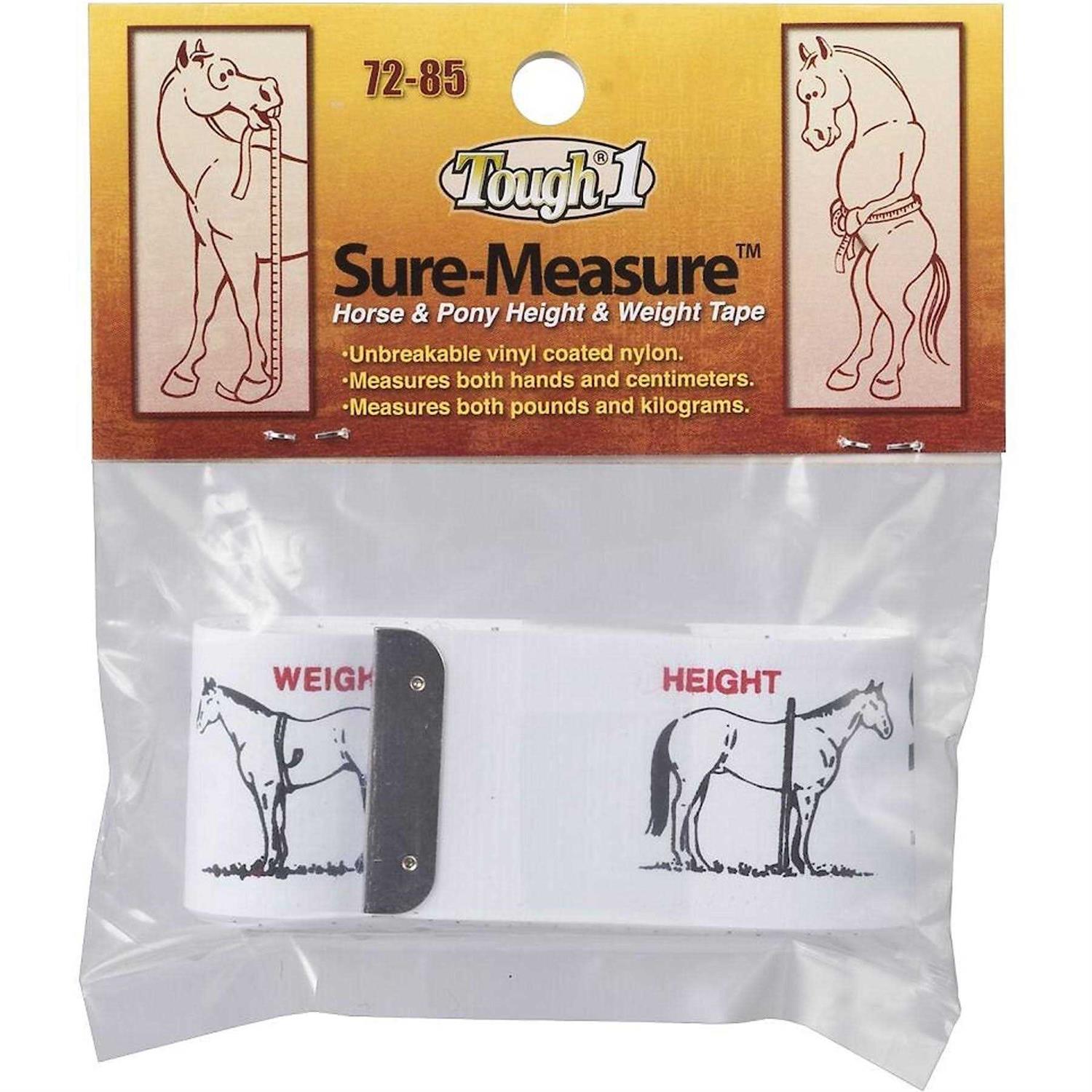Tough 1 Sure Measure Horse Pony Height Weight Tape - Healthber