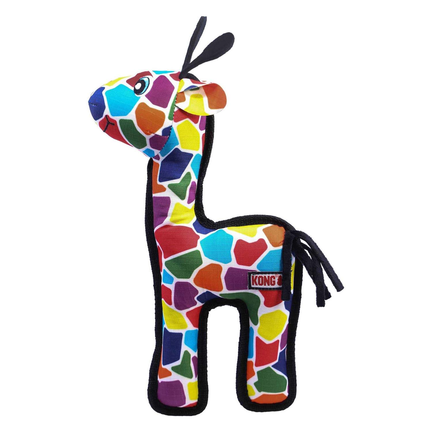 KONG Multicolor Ripstop Giraffe Dog Toy - Healthber